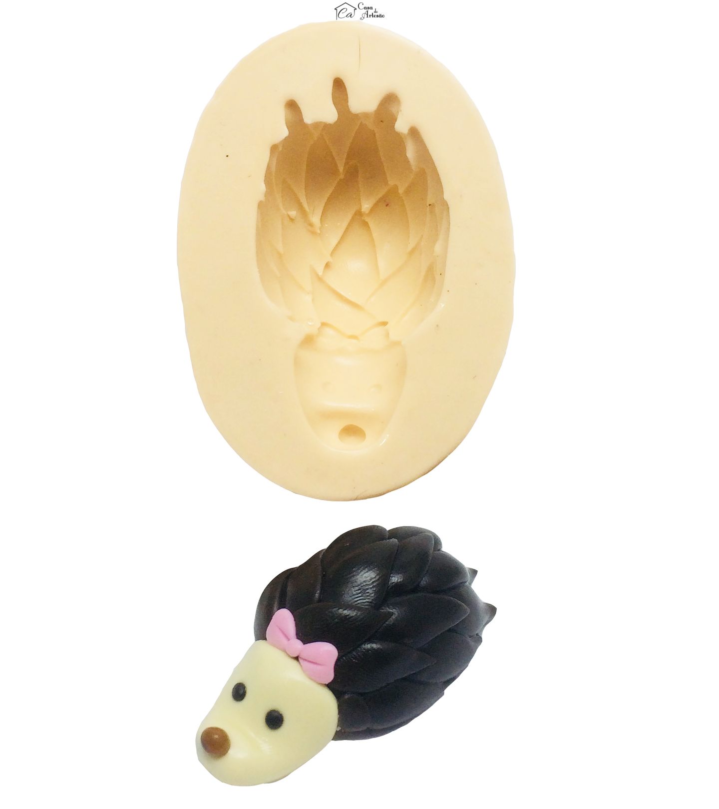 Molde de silicone - Porco Espinho - Grande - P343