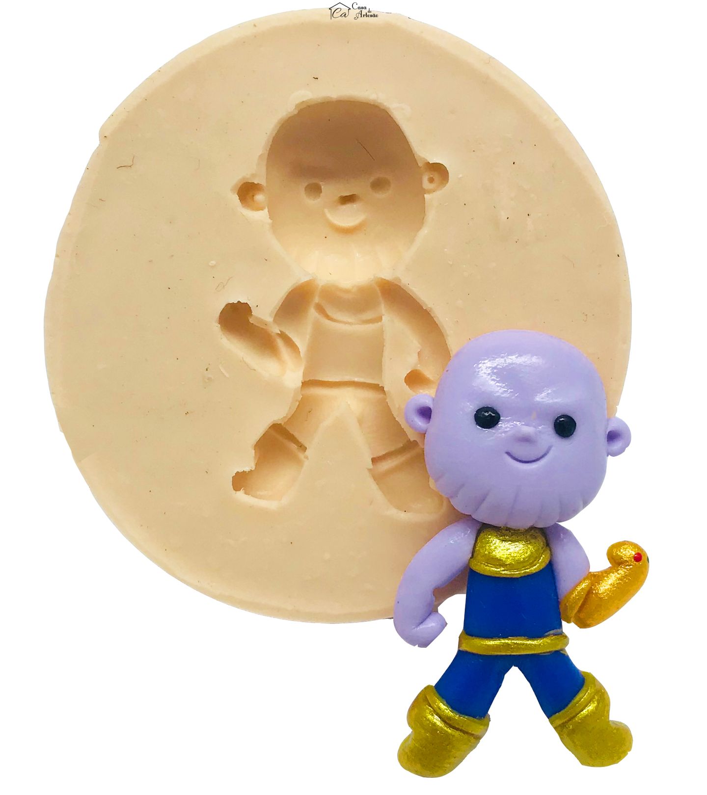 Molde de silicone - Os Vingadores - Fofinhos - Thanos - Medio- P495