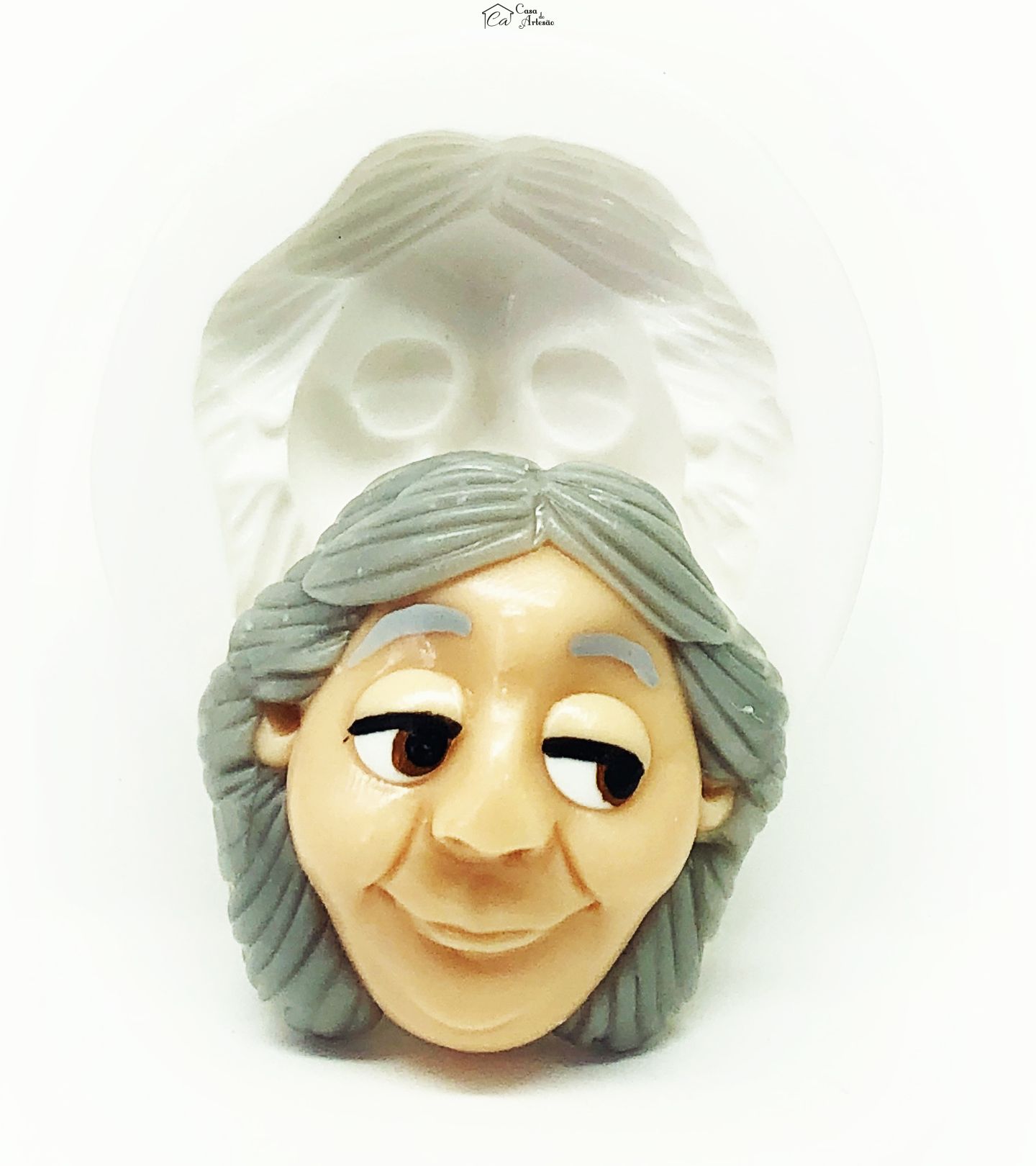 Molde de silicone - Encanto - Rosto Abuela Alma Madrigal - Grande - P1127