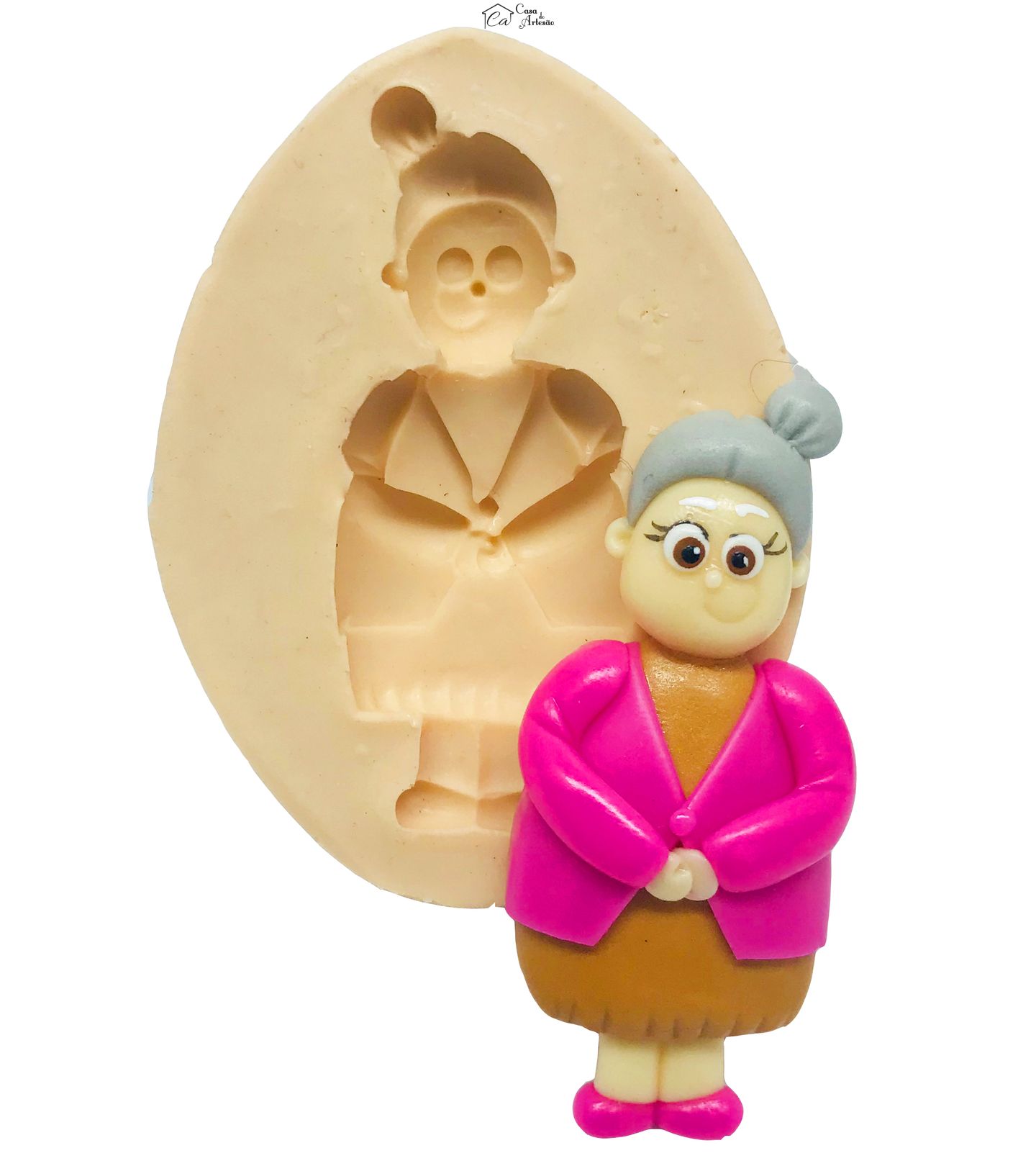 Molde de silicone - Sitio do Pica Pau Amarelo - Dona Benta - Media - P486