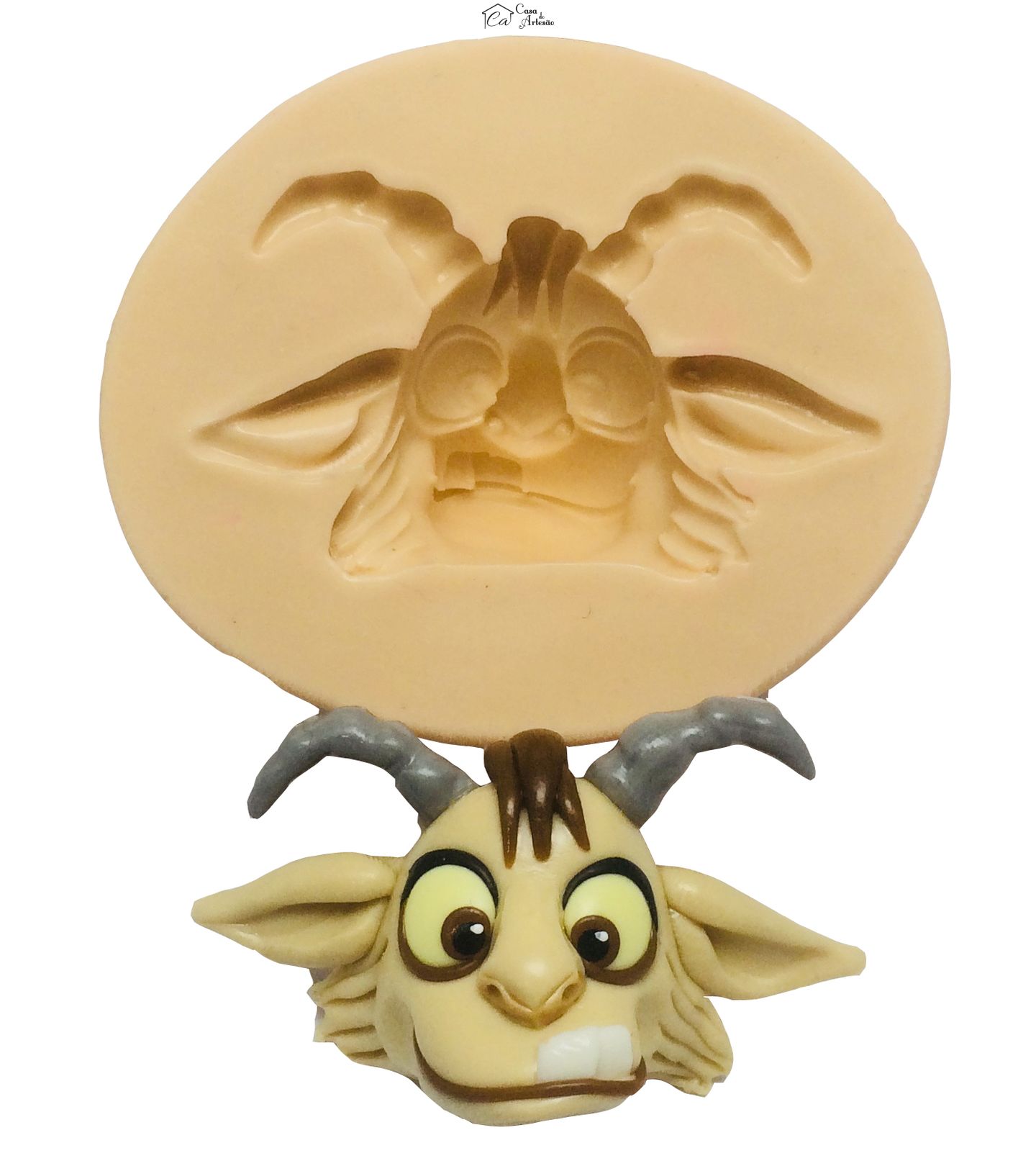 Molde de silicone - Touro Ferdinando - Rosto Lupe - Grande -P392