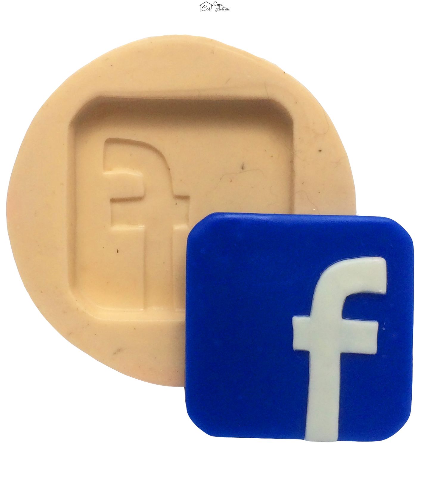 Molde de silicone - Facebook - Logo Medio - P215