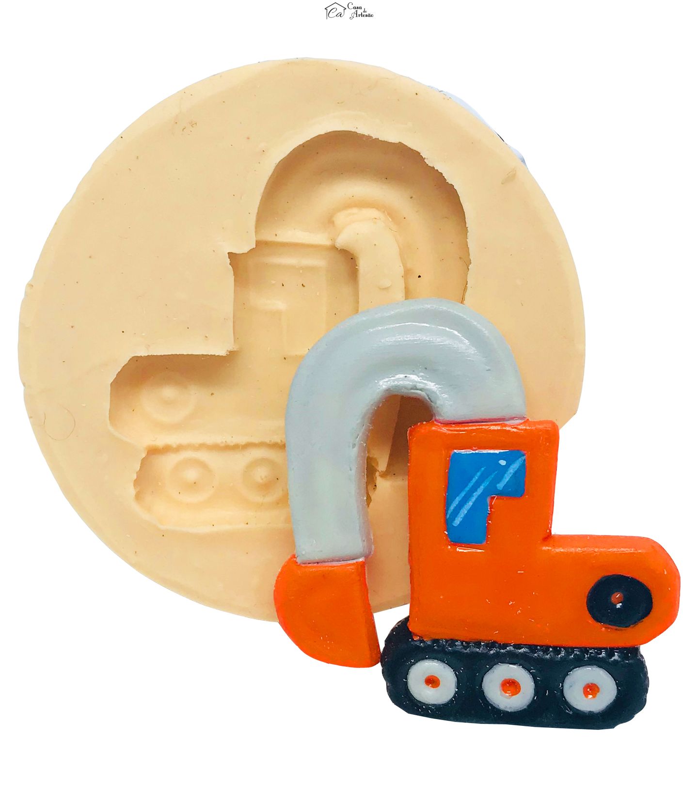 Molde de silicone - Meios de Transporte - Retroescavadeira - Pequena - P470