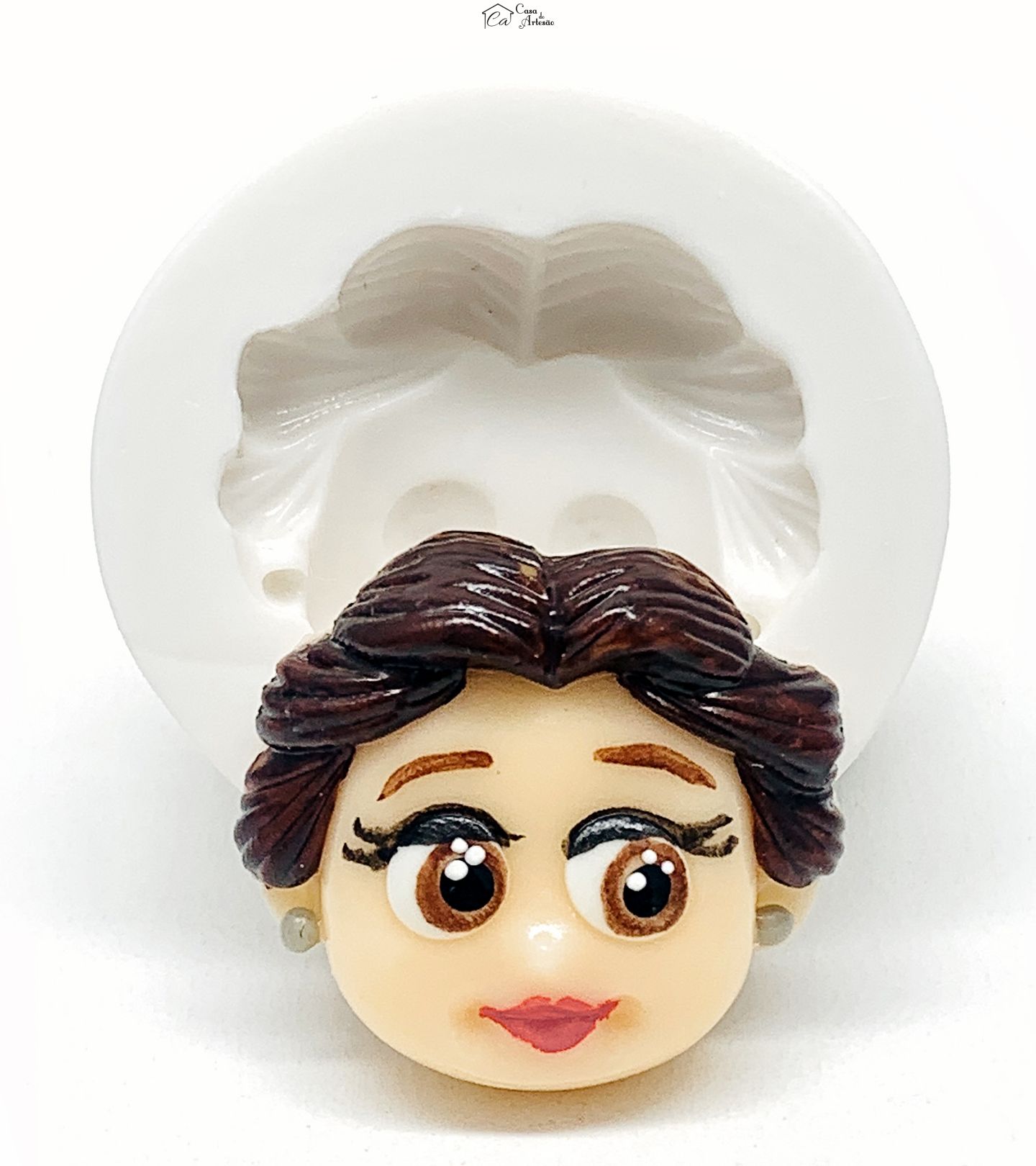 Molde de silicone - Princesas Disney - Rosto Bela - Medio - P1147
