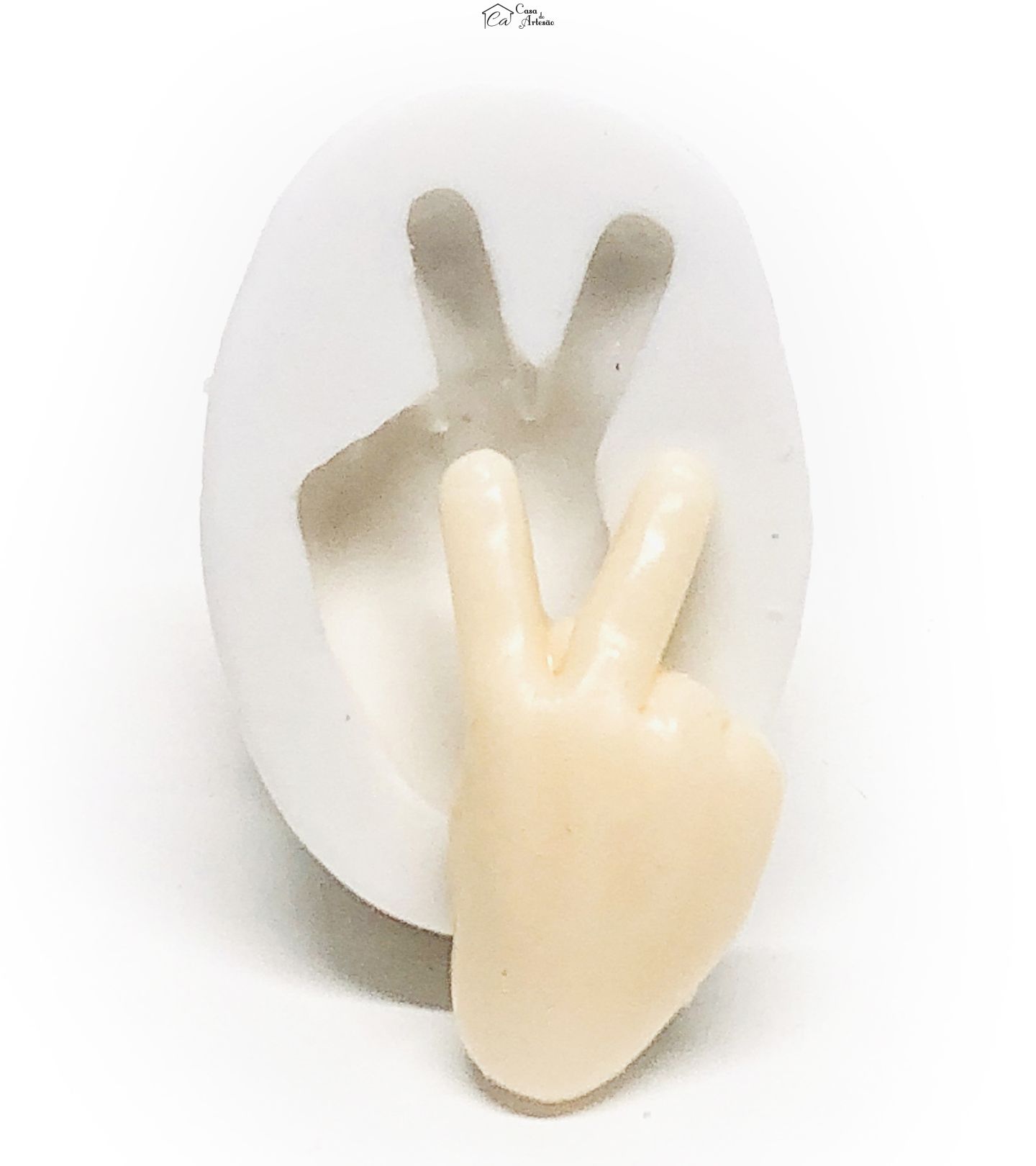 Molde de silicone - Alfabeto Libras - P - Pequeno - P1096