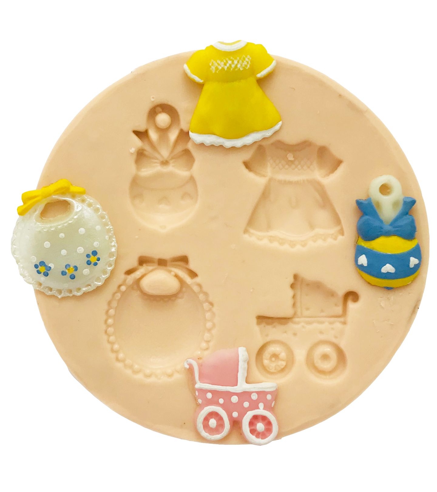 Vestido, Carrinho, Babador, Chocalho