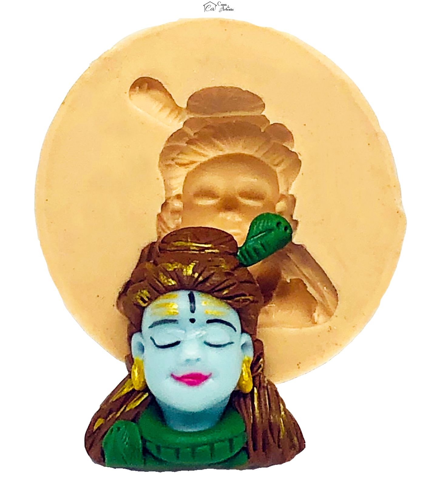 Molde de silicone - Shiva - Rosto - Pequeno - P863