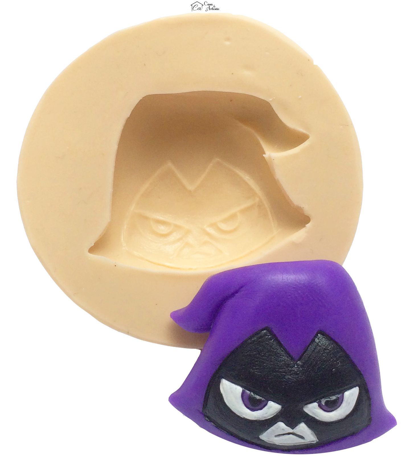 Molde de silicone - Jovens Titãs - Rosto Ravena - P238