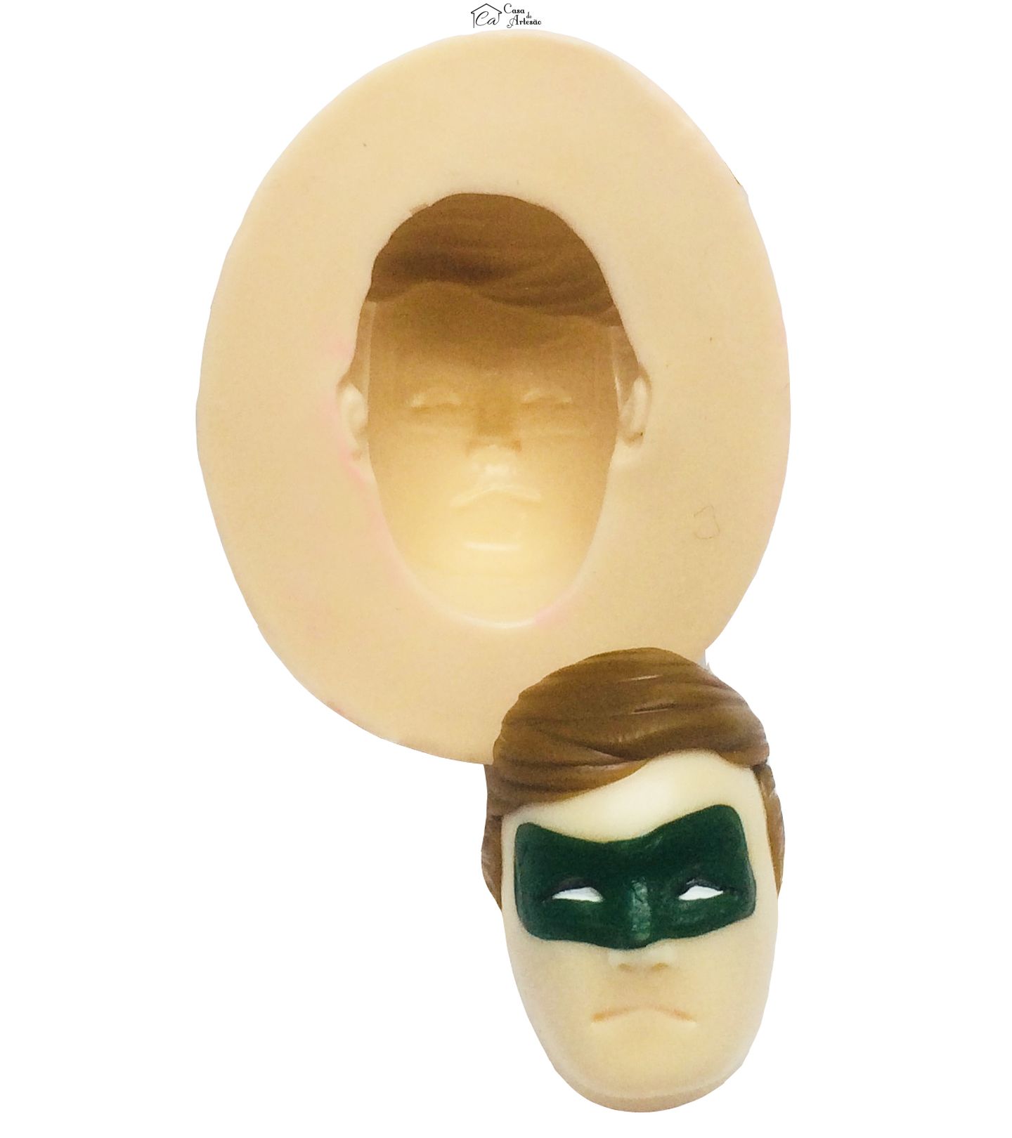Molde de silicone - Liga da Justiça - Rosto Lanterna Verde - Medio - P395