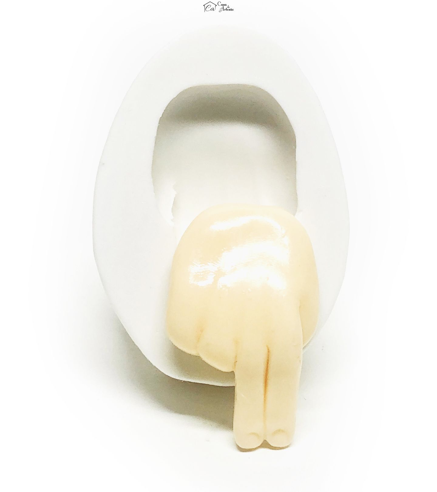 Molde de silicone - Alfabeto Libras - N - Grande - P1097