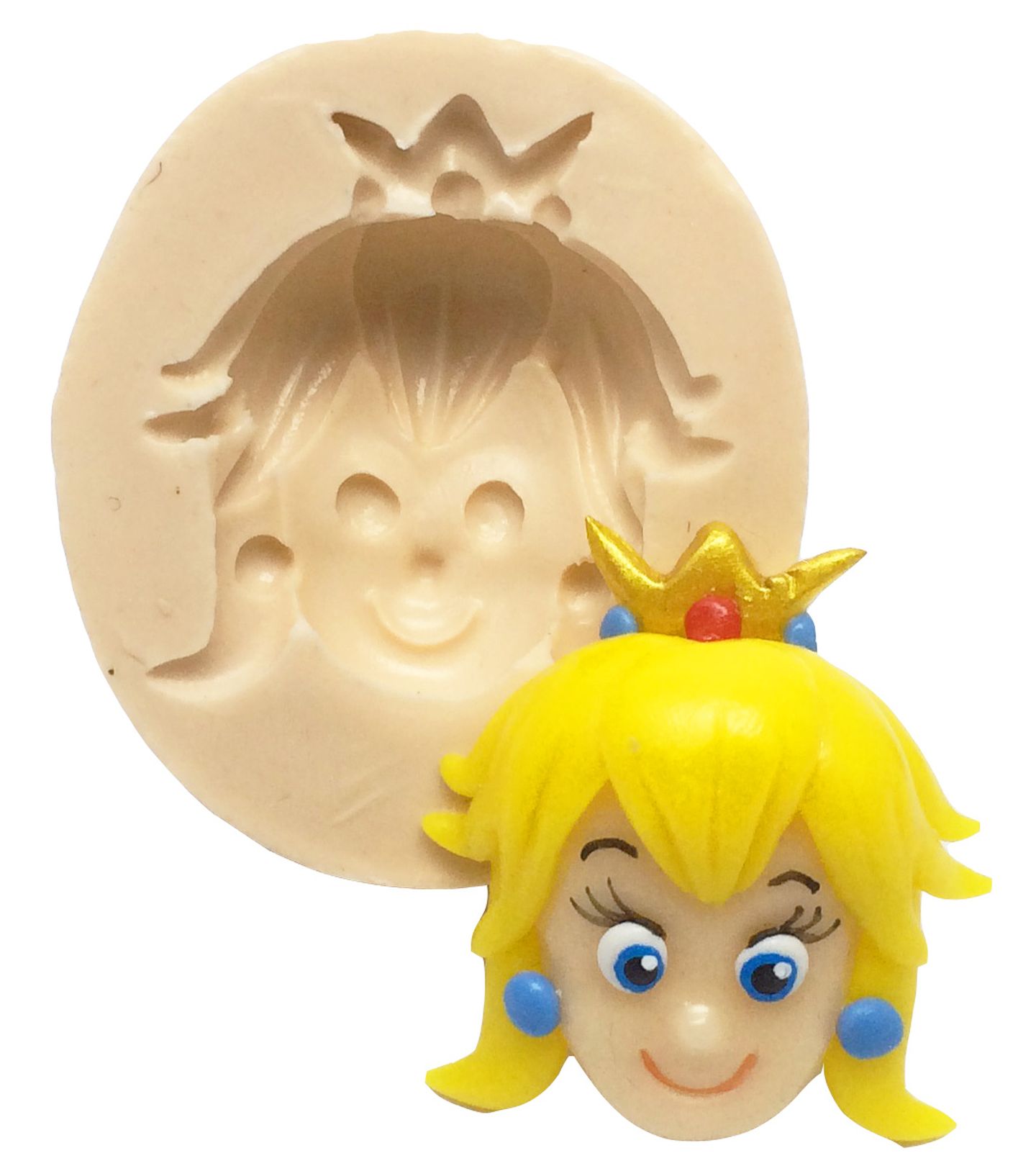Molde de silicone - Super Mario Bros. - Rosto Princesa Peach - P177