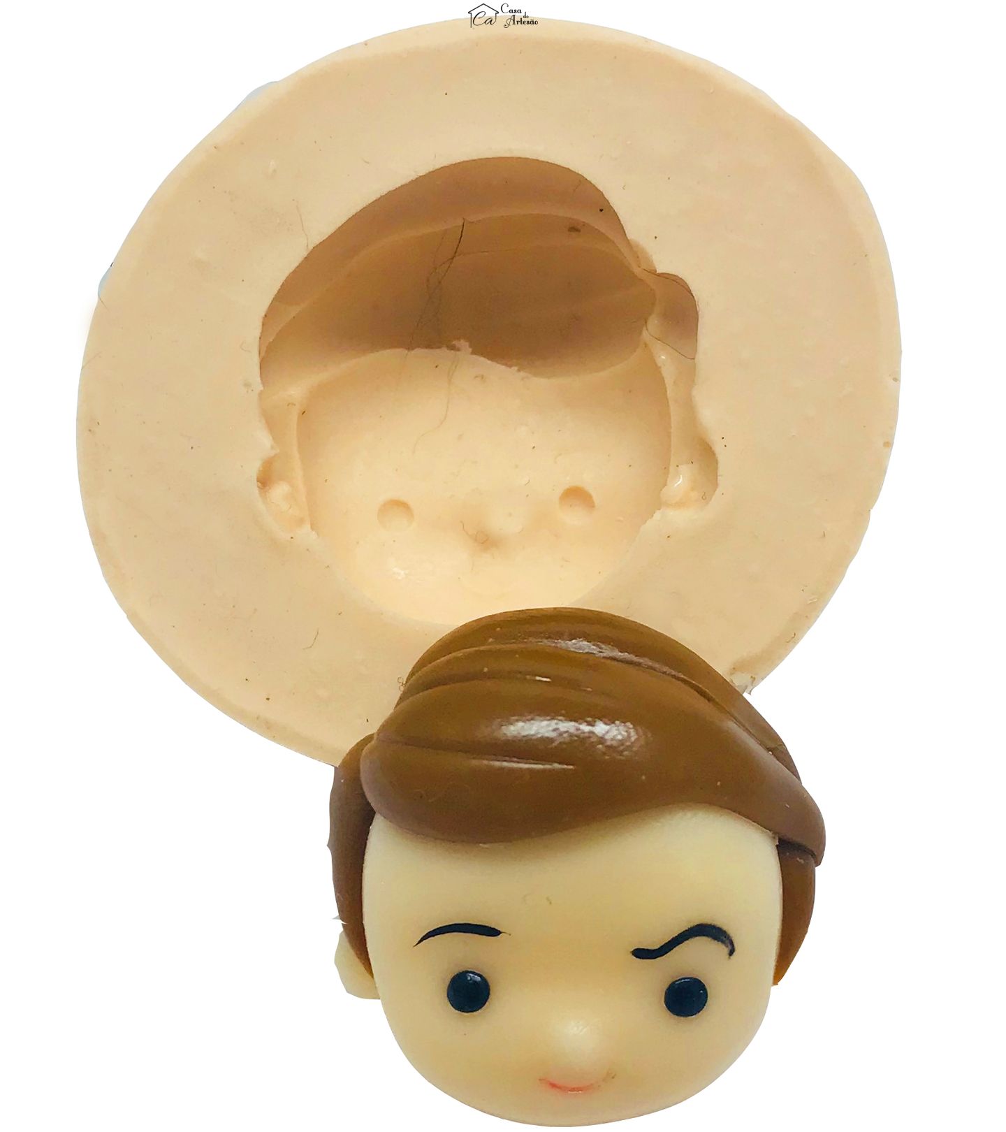 Molde de silicone - Os Vingadores - Fofinhos - Rosto Gavião Arqueiro - Md - P494