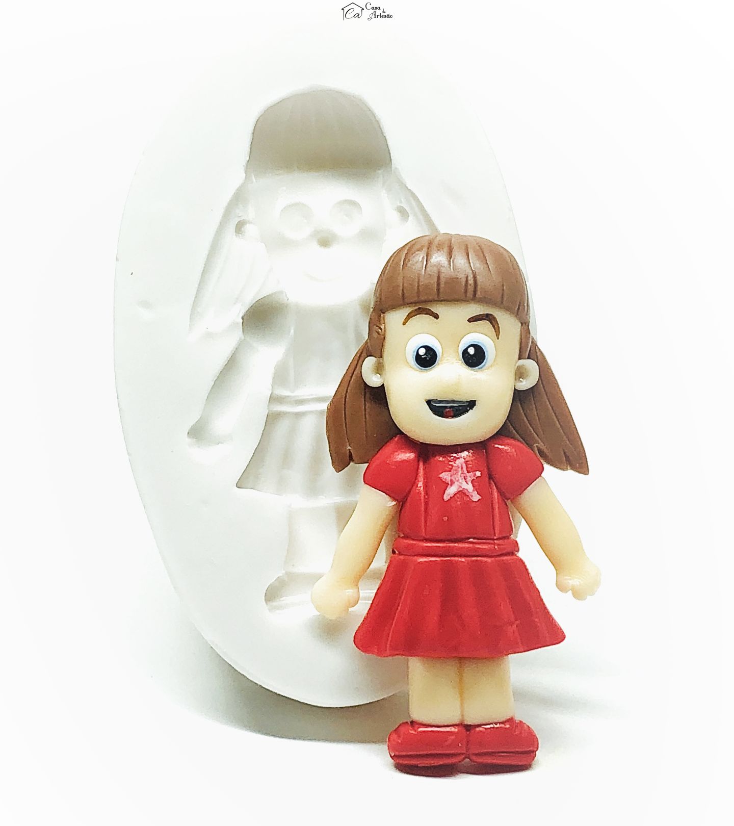 Molde de silicone - Os Aventureiros - Aventureira Vermelha - Grande - P955