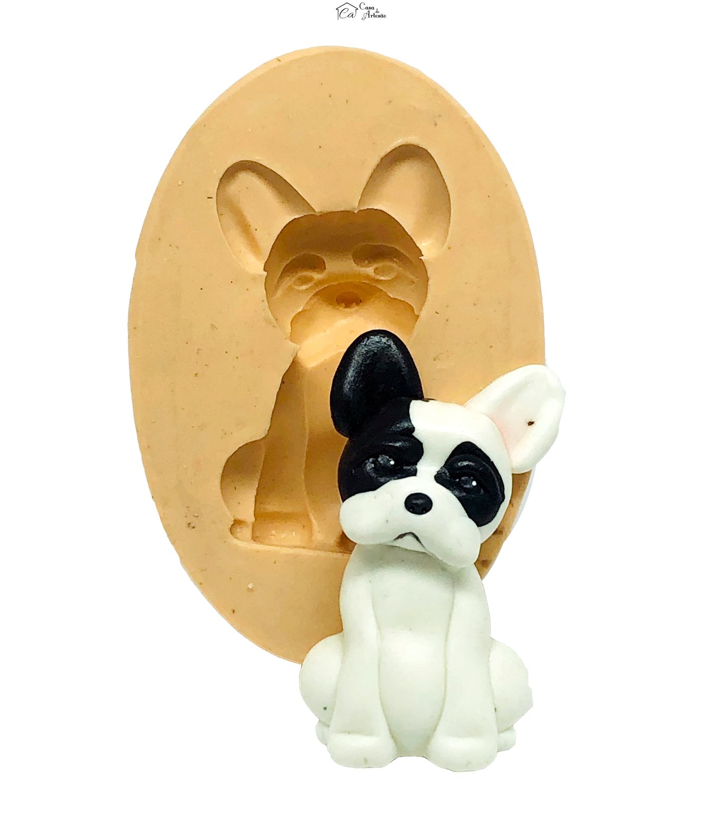 Molde de silicone - Cachorro - Buldog Frances - Grande - P864