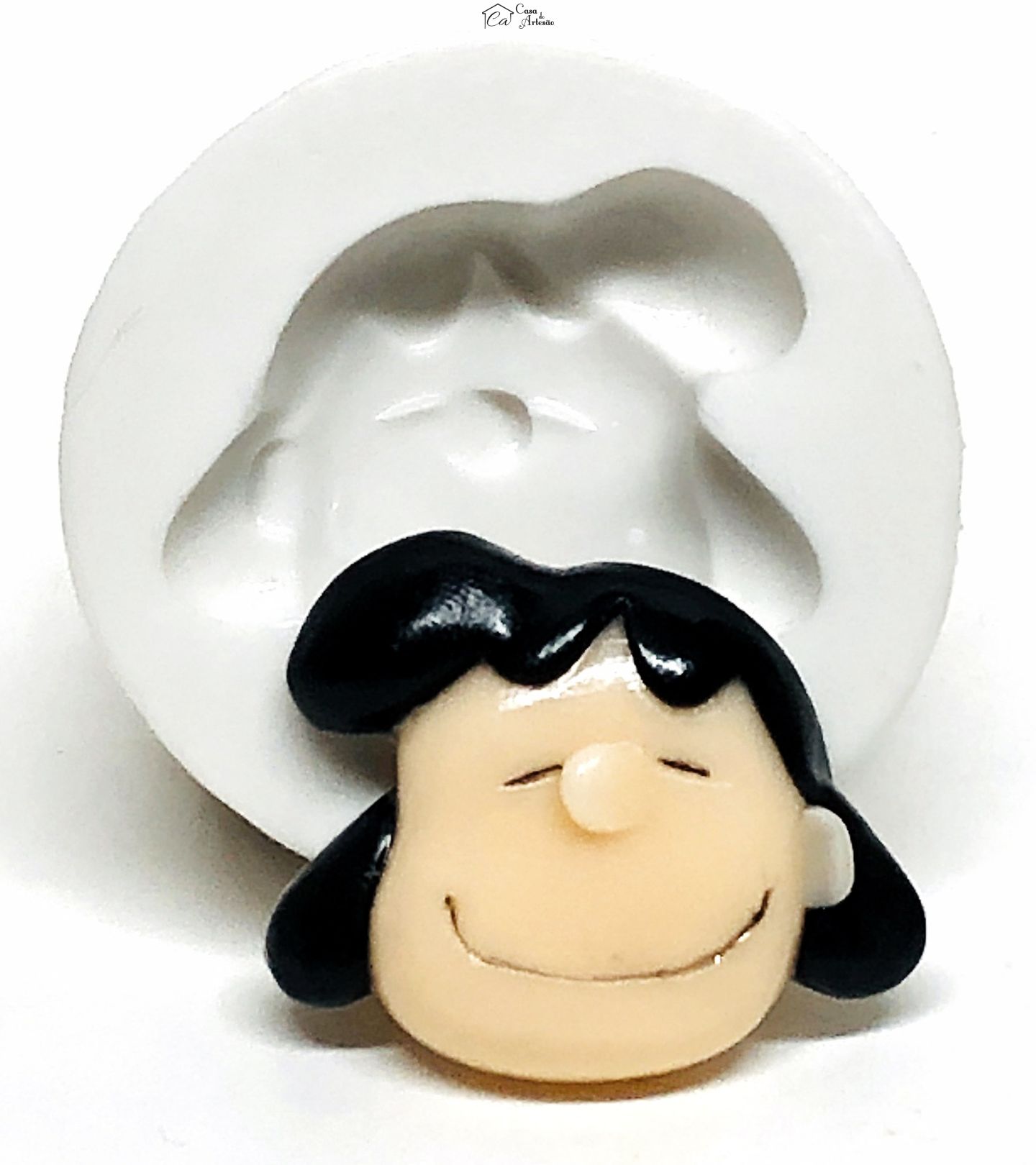 Molde de silicone - Turma do Snoopy - Rosto Lucy - Medio - P1078