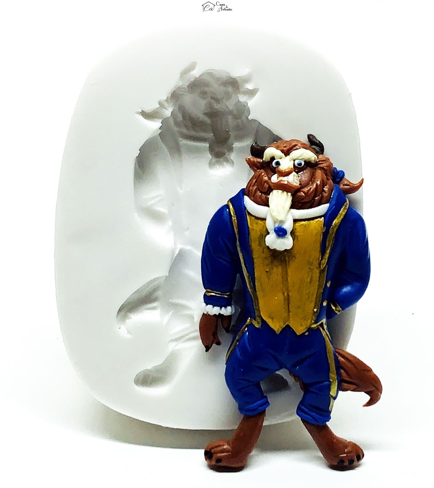 Molde de silicone - A Bela e a Fera - Fera - Media - P1005