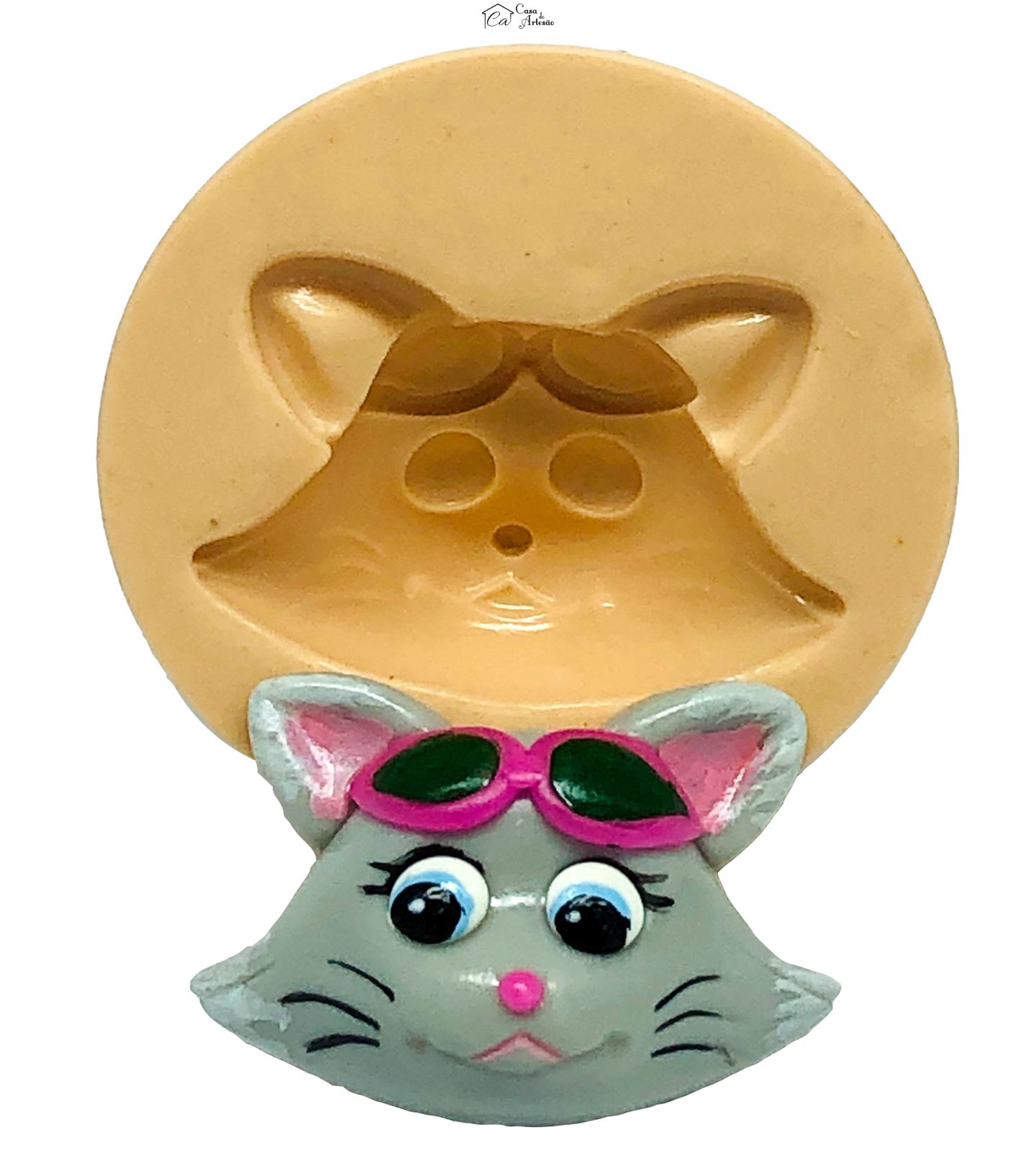 Molde de silicone - 44 Gatos - Rosto Milady - Medio - P809