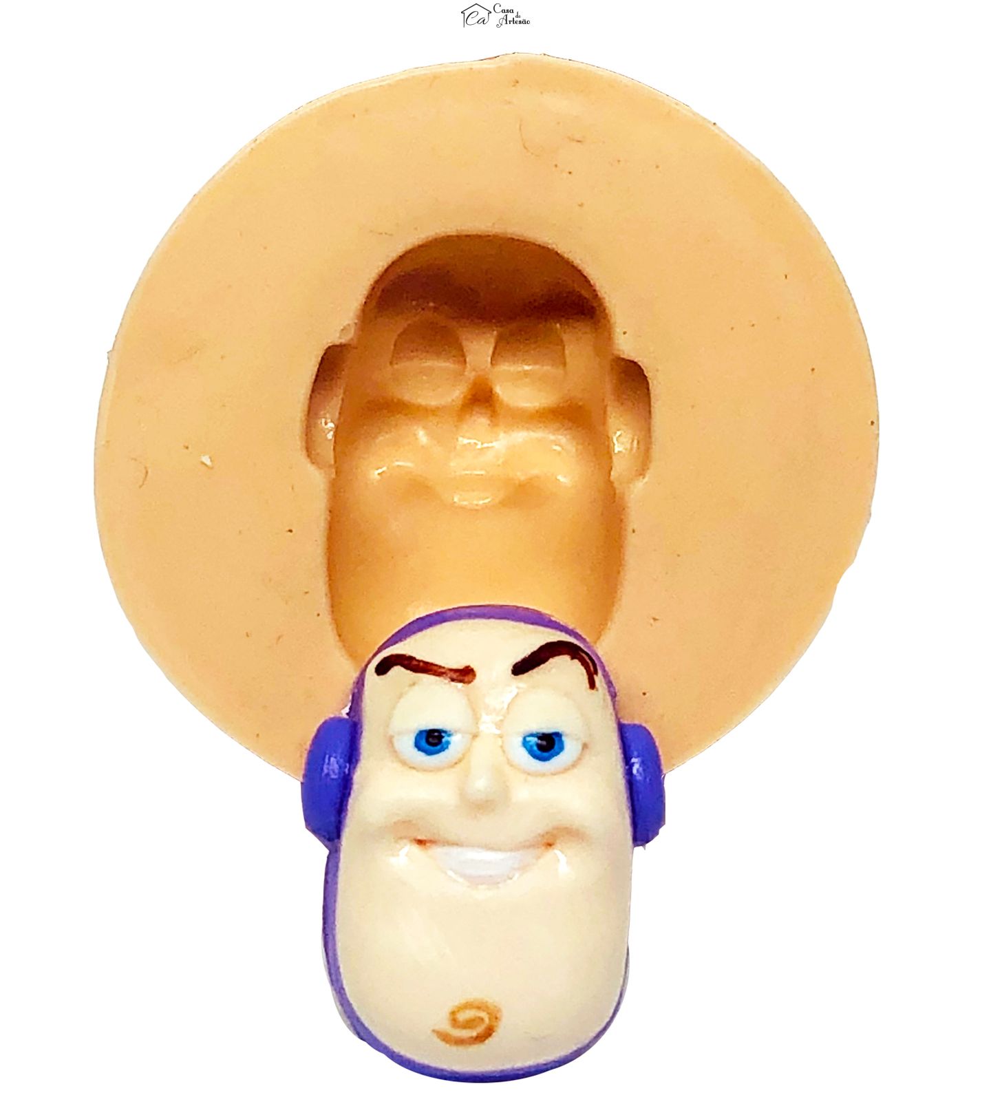 Molde de silicone - Toy Story - Rosto Buzz Light Year - Pequeno - P646