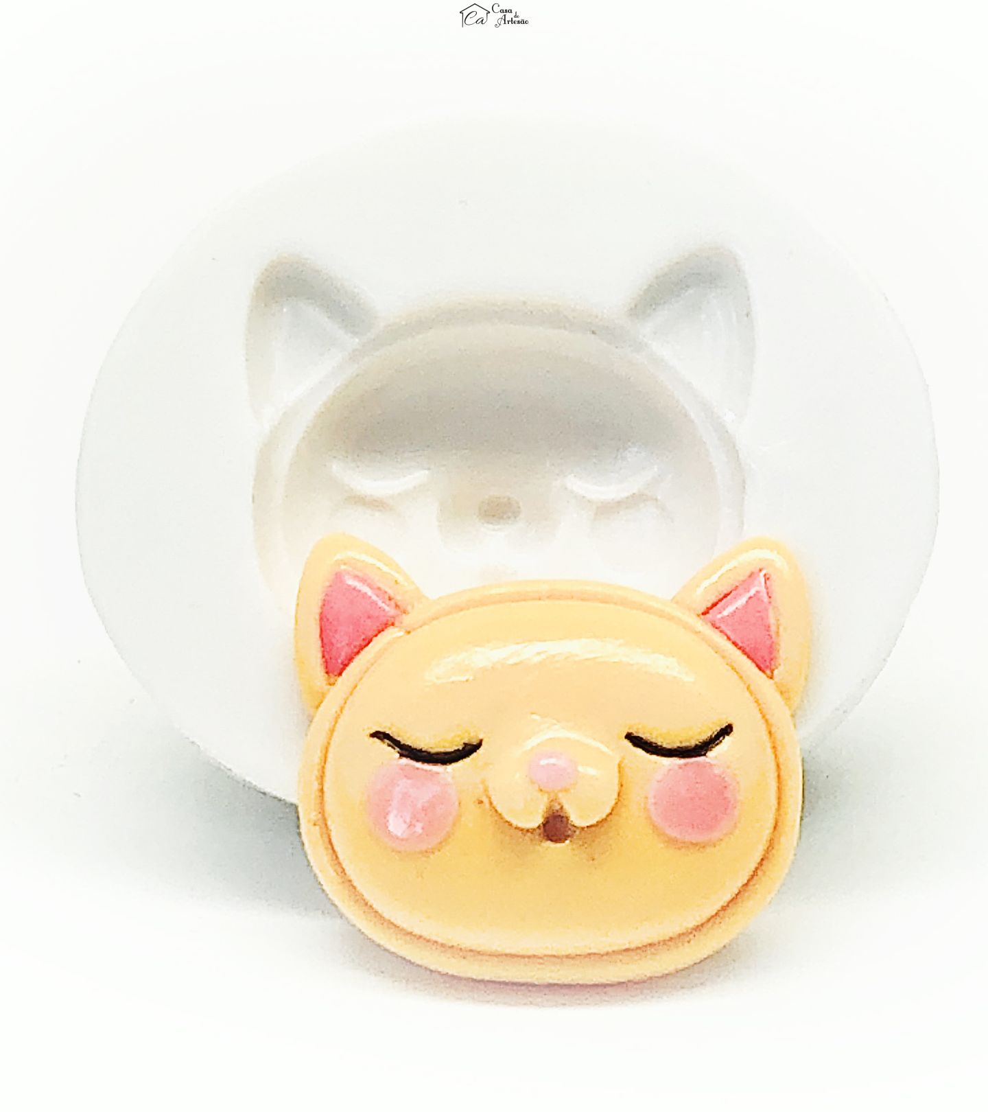 Molde de silicone - A Casa Magica da Gabby - Rosto Pillow Cat - Medio - P1115