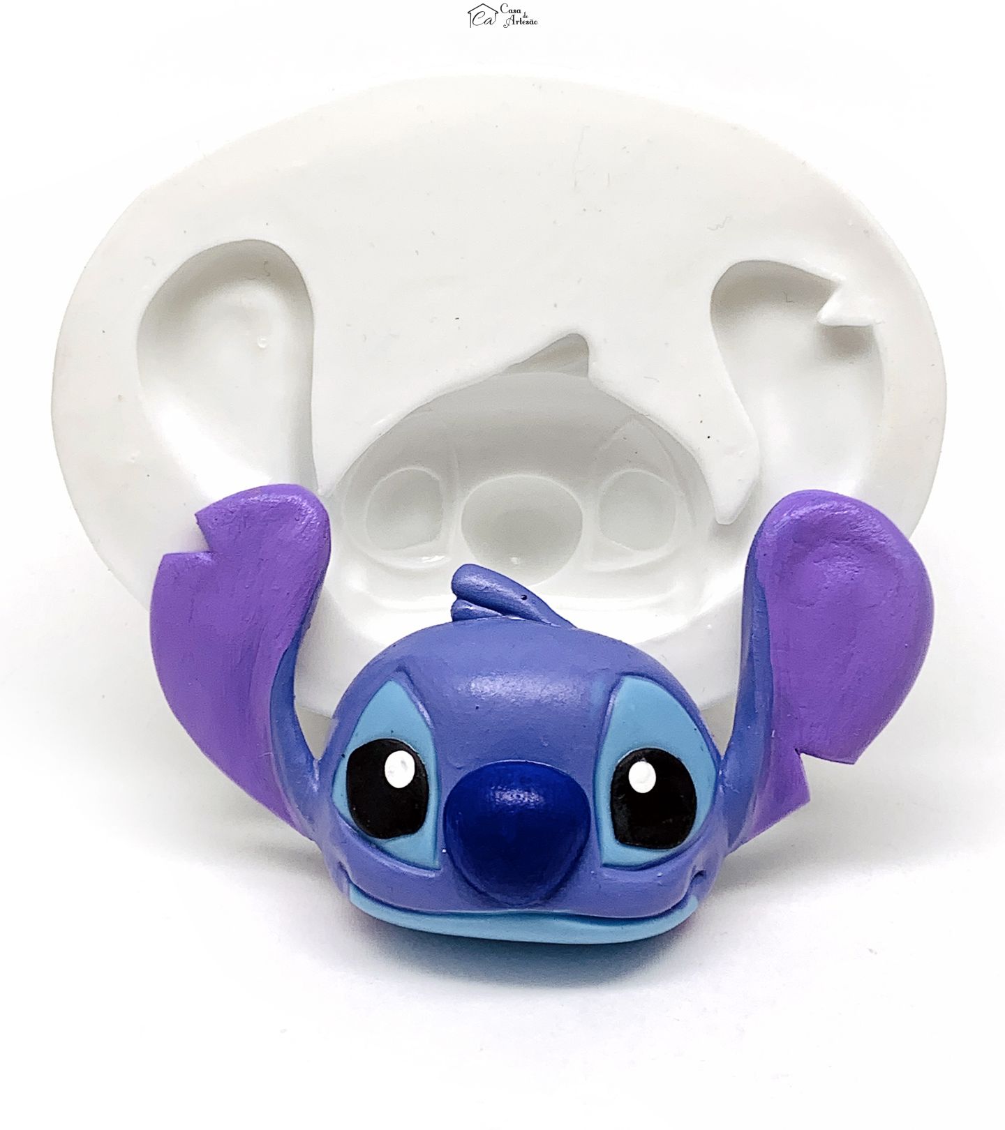 Molde de silicone - Lilo & Stitch - Rosto Stitch - Grande - P872