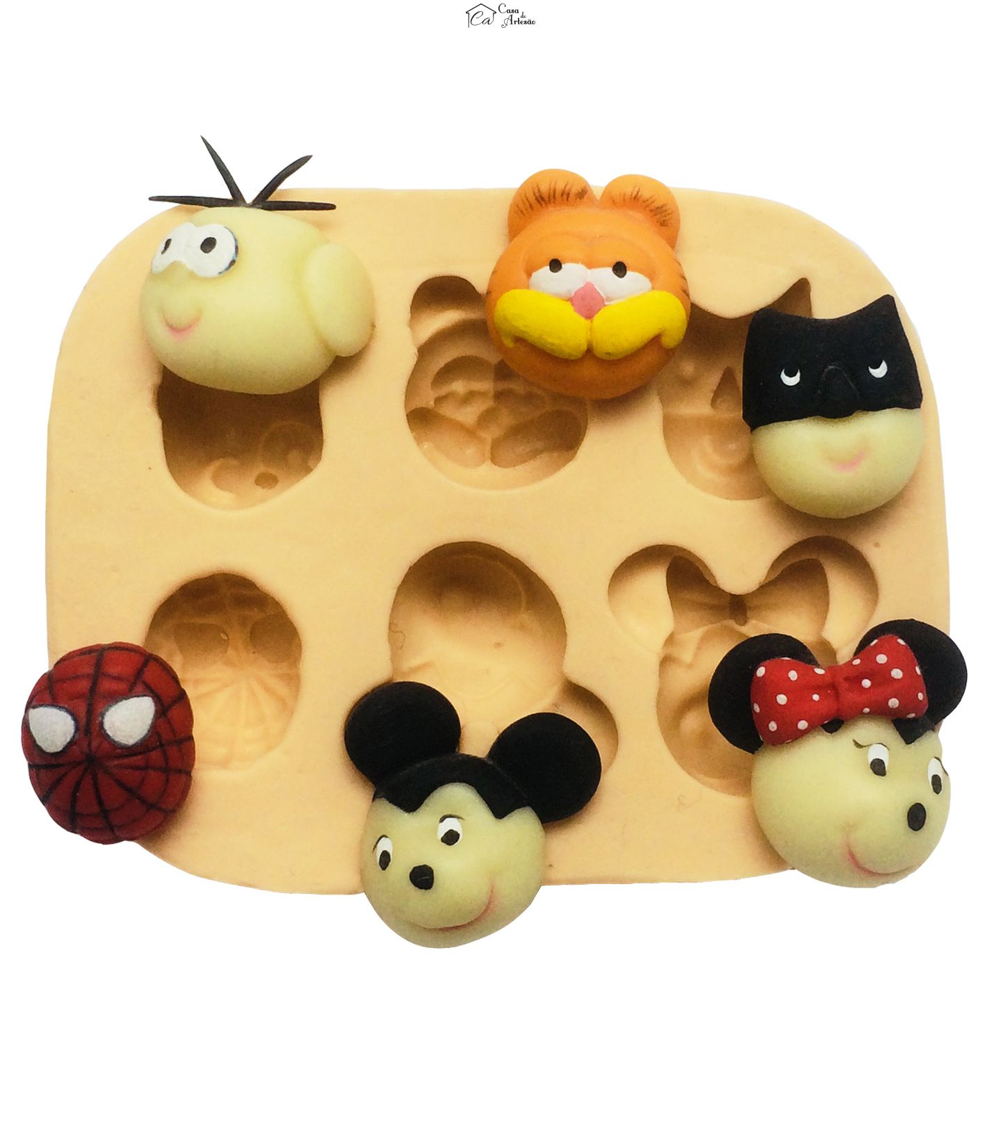 Molde de silicone - Rosto Personagens Diversos I - P49