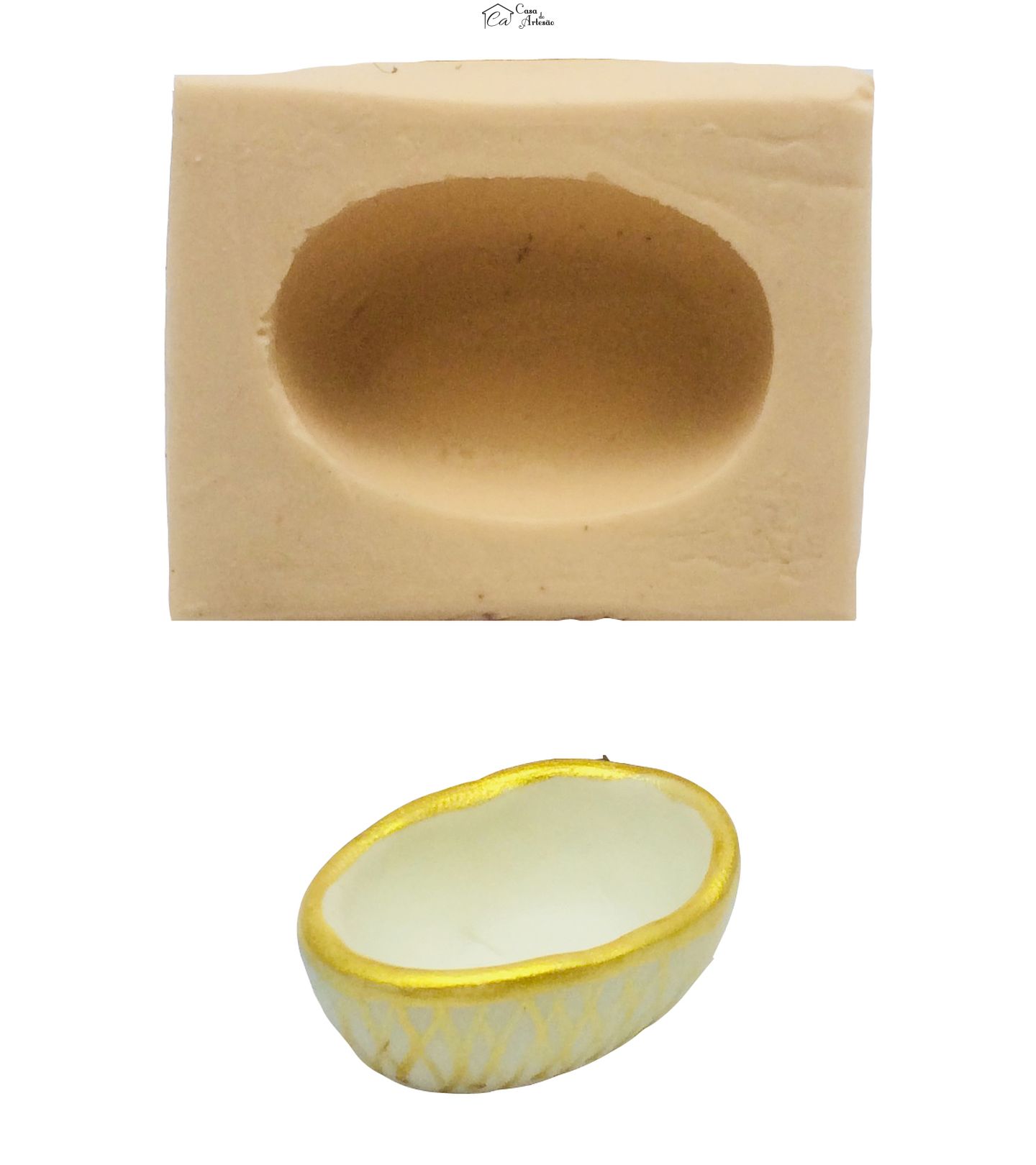 Molde de silicone - Tigela Oval - P10