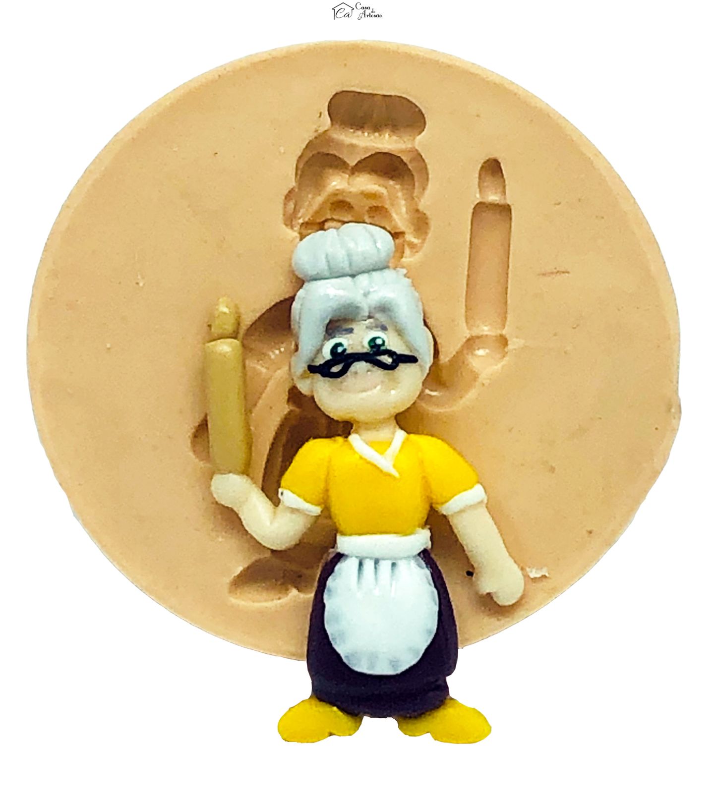 Molde de silicone - 44 Gatos - Vovó Pina - Pequena - P805