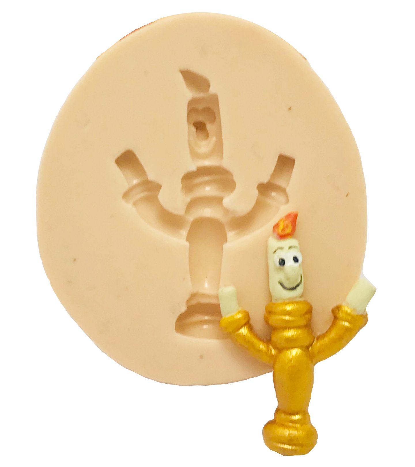 Molde de silicone - A Bela e A Fera - Candelabro Pequeno