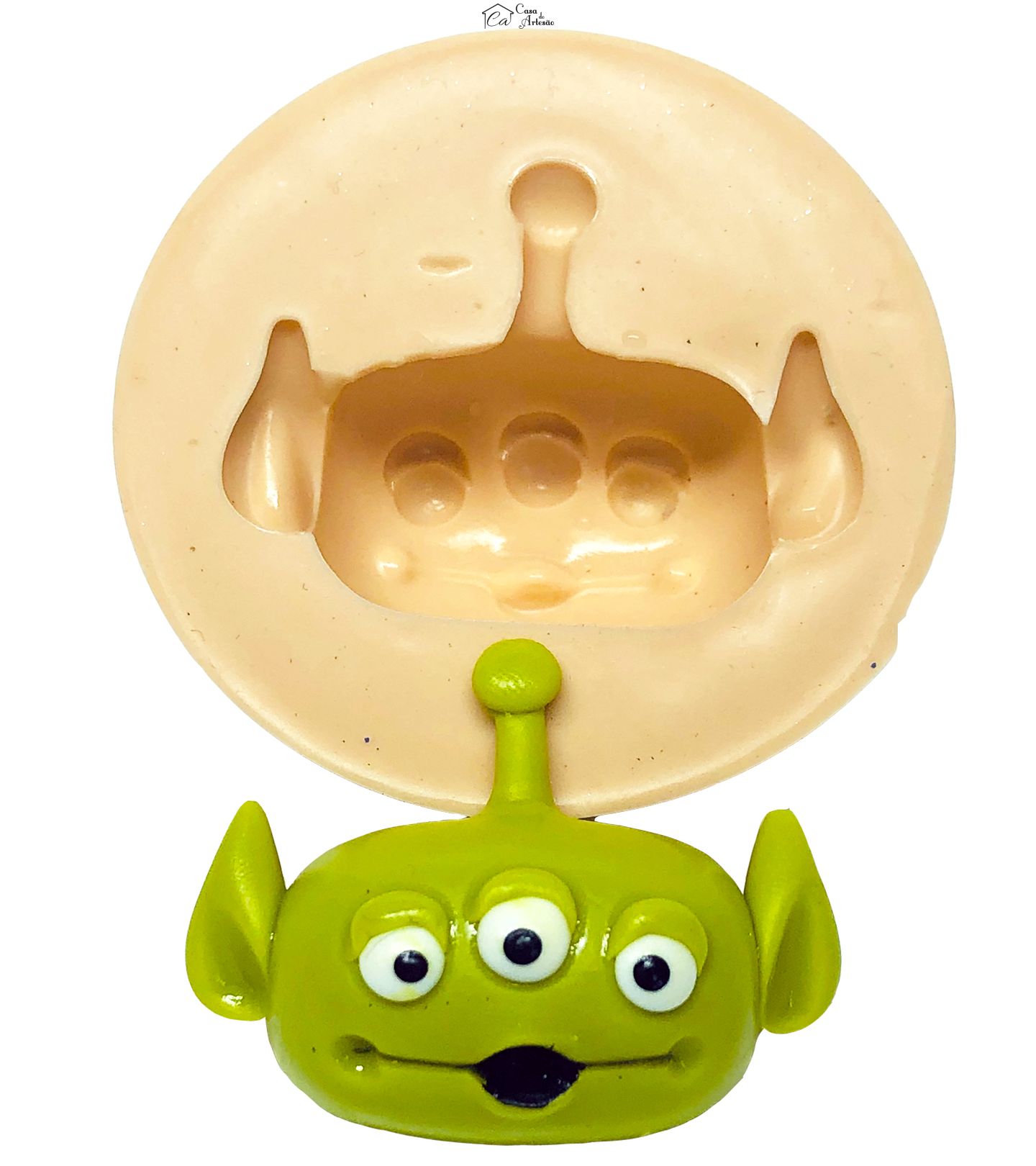 Molde de silicone - Toy Story - Rosto Alien - Medio - P642