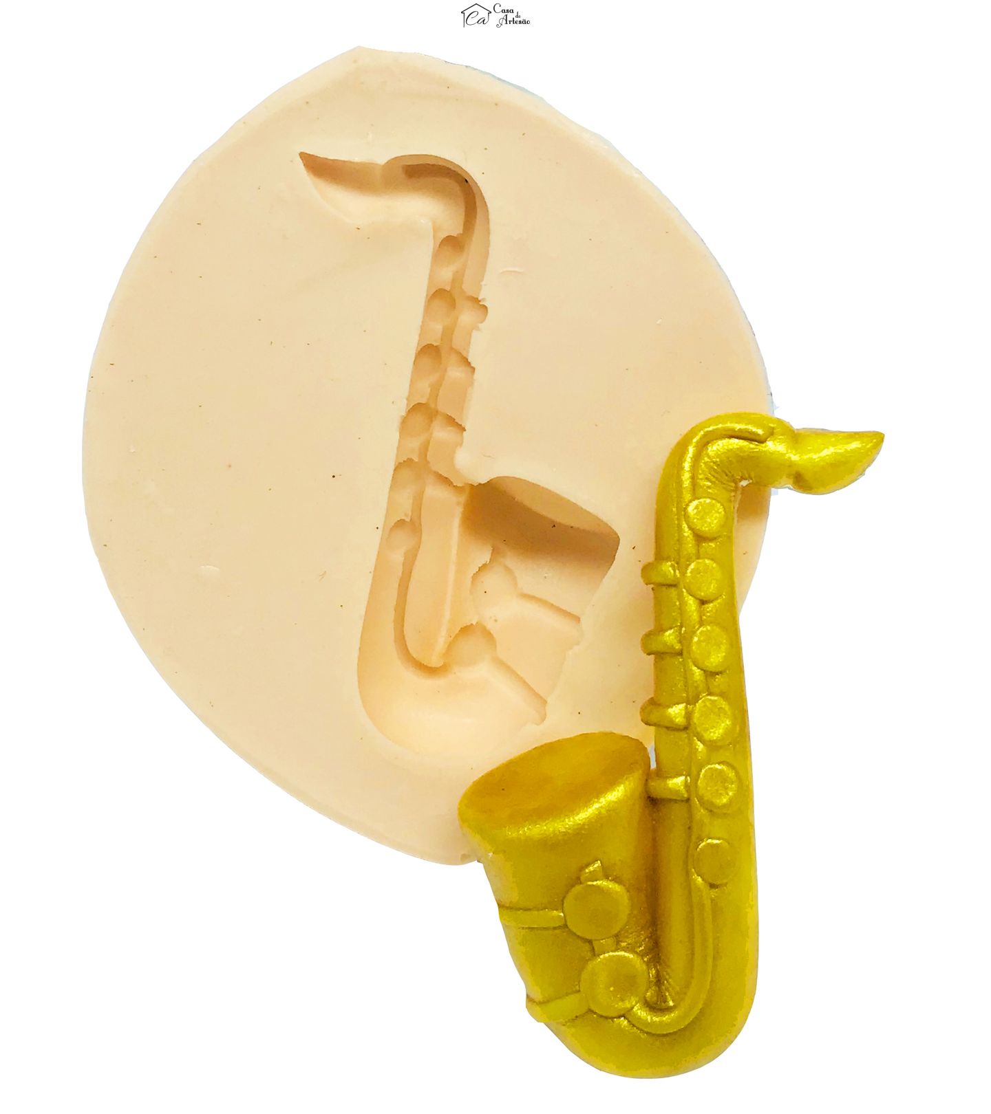 Molde de silicone - Instrumentos Musicais - Saxofone - Medio - P474