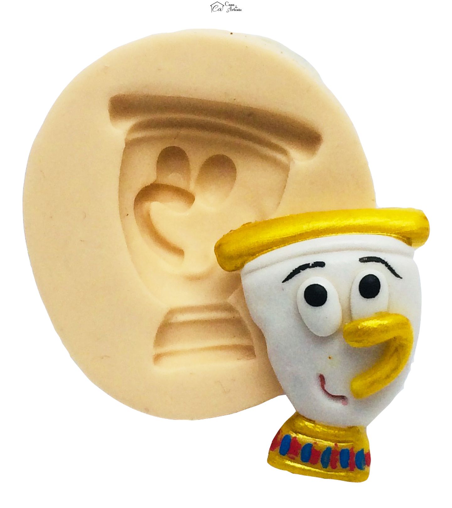 Molde de silicone - A Bela e A Fera - Xicara Pequena - P207