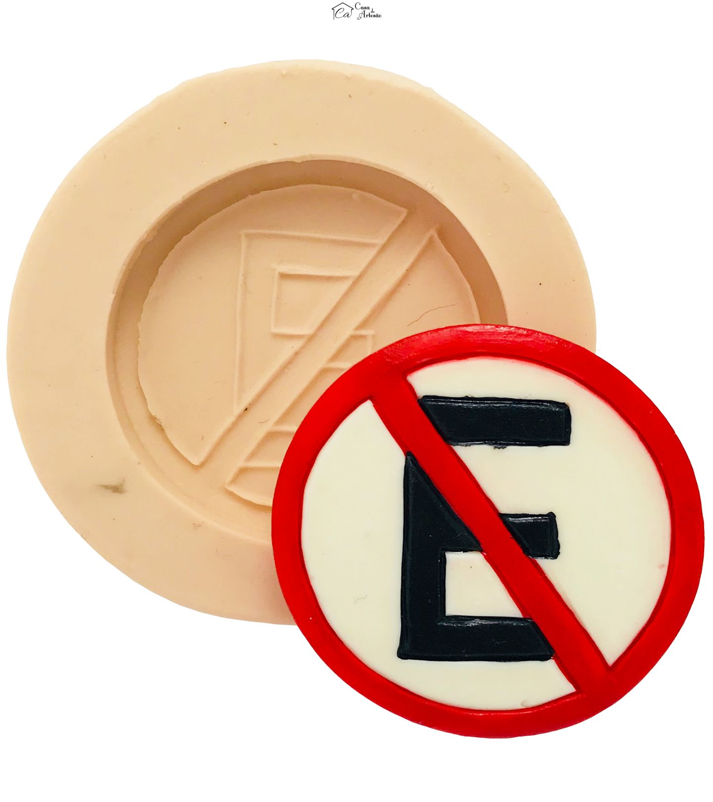 Molde de silicone - Placa Sinalização - Não Estacione - Grande - P447