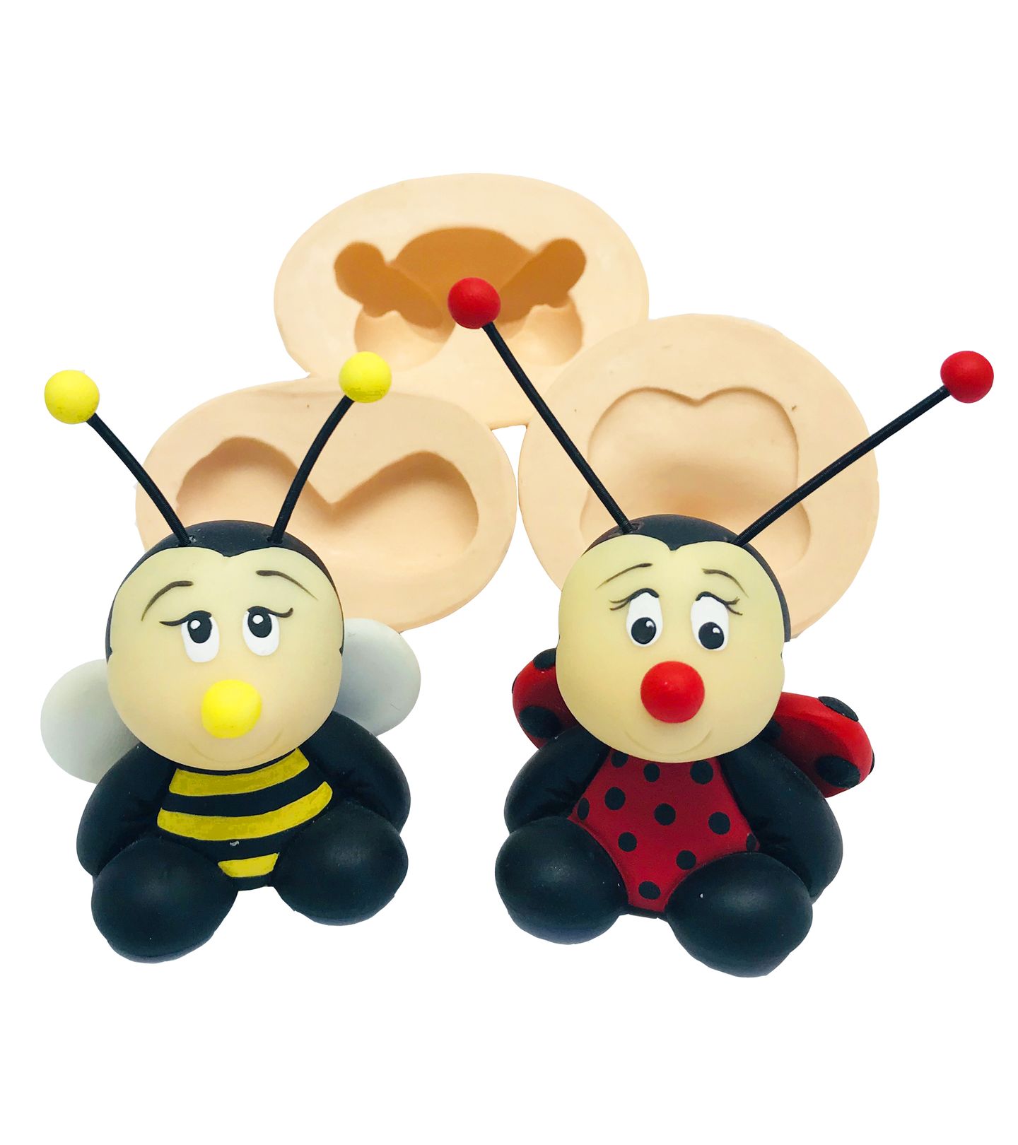 Molde de silicone - Abelha / Joaninha