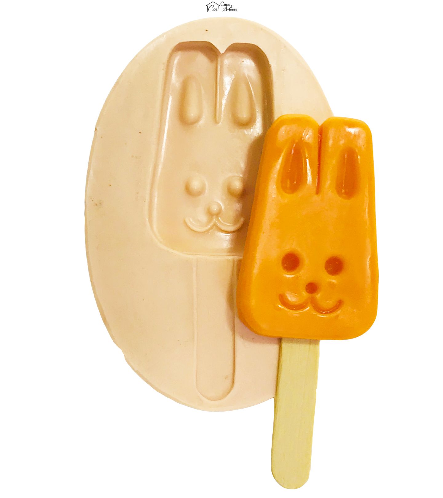 Molde de silicone - Pirulito Coelho - Grande - P588