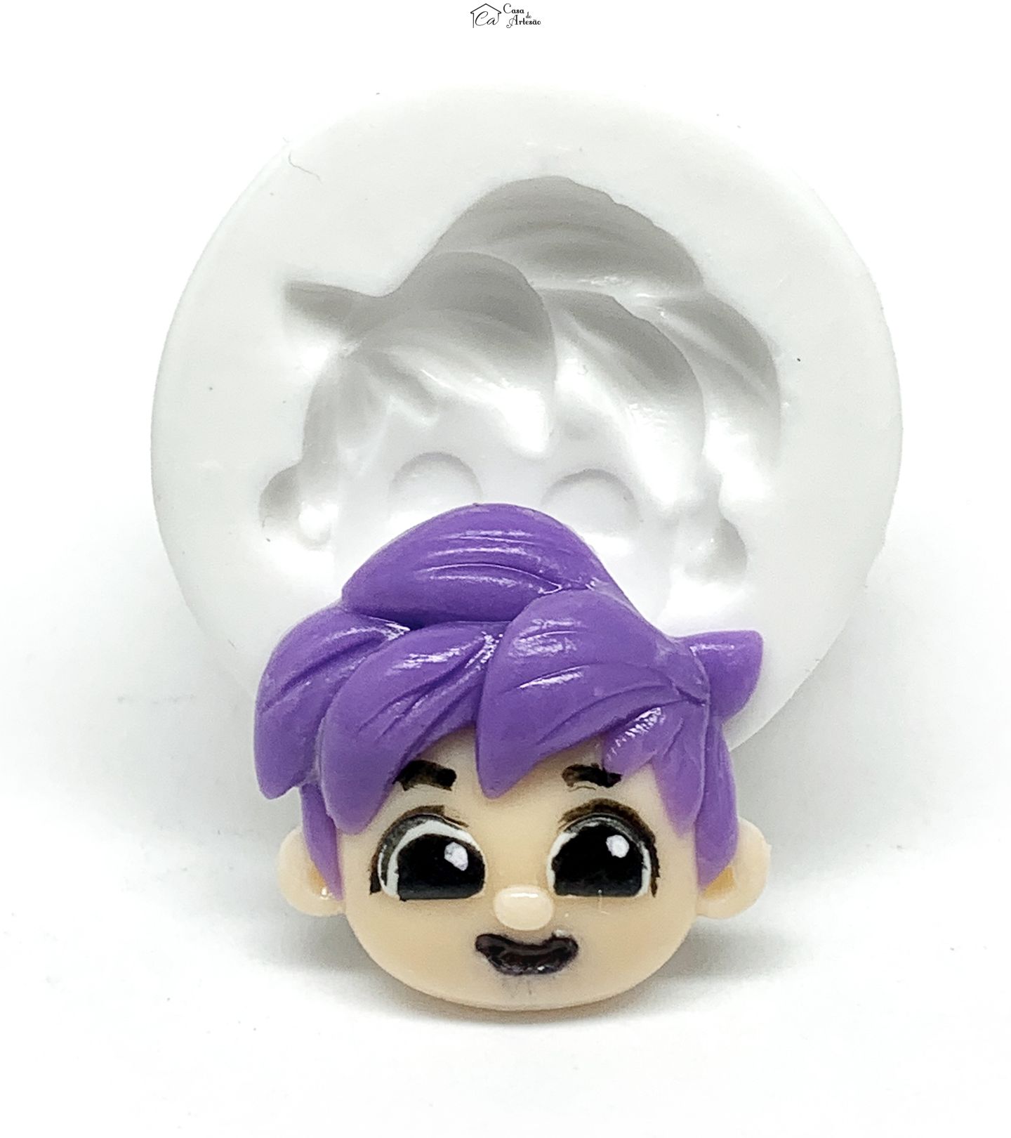 Molde de silicone - Vera e o Reino do Arco Iris - Rosto Zee - Pequeno - P1188