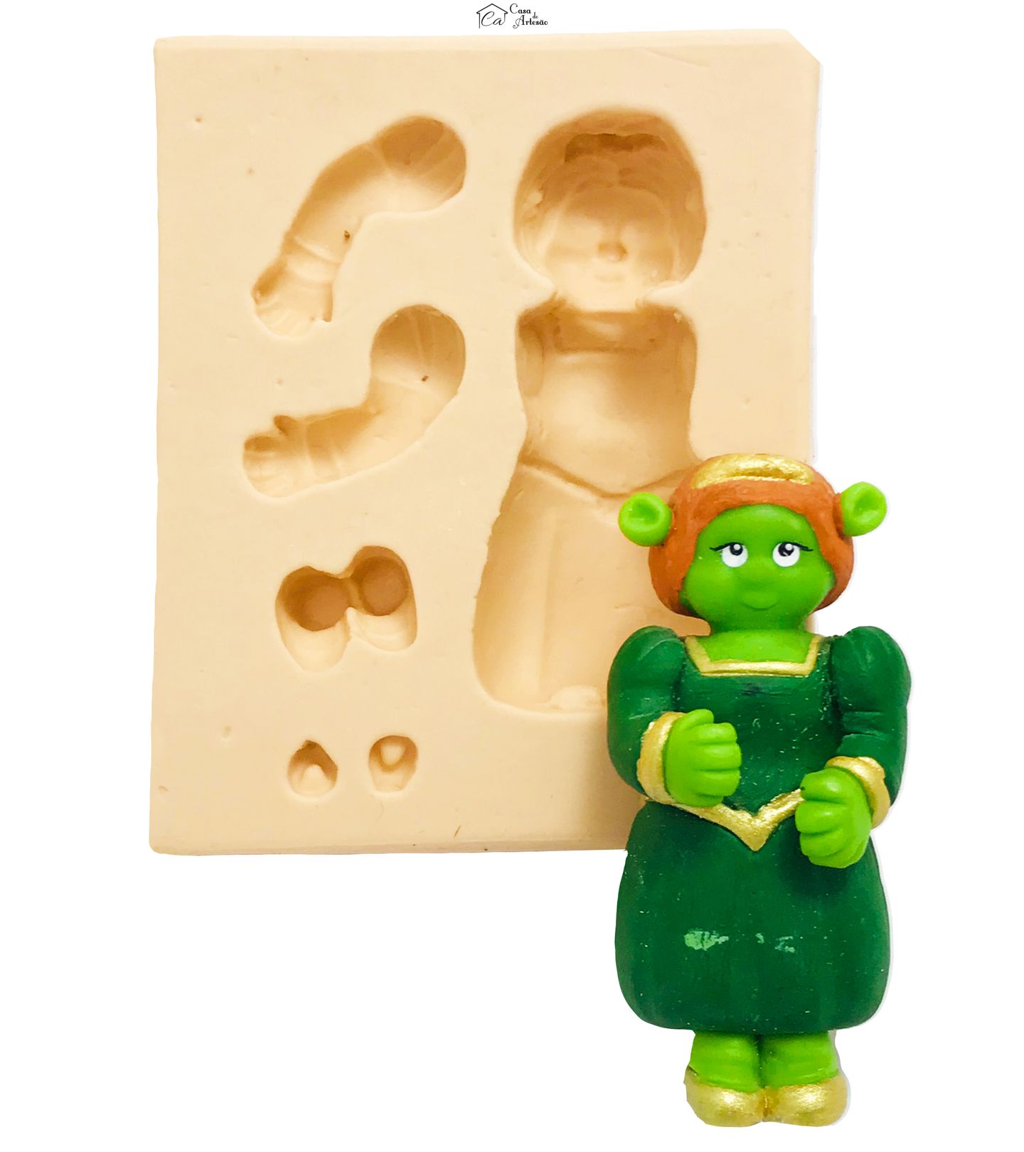 Molde de silicone - Shrek - Fiona I - P36