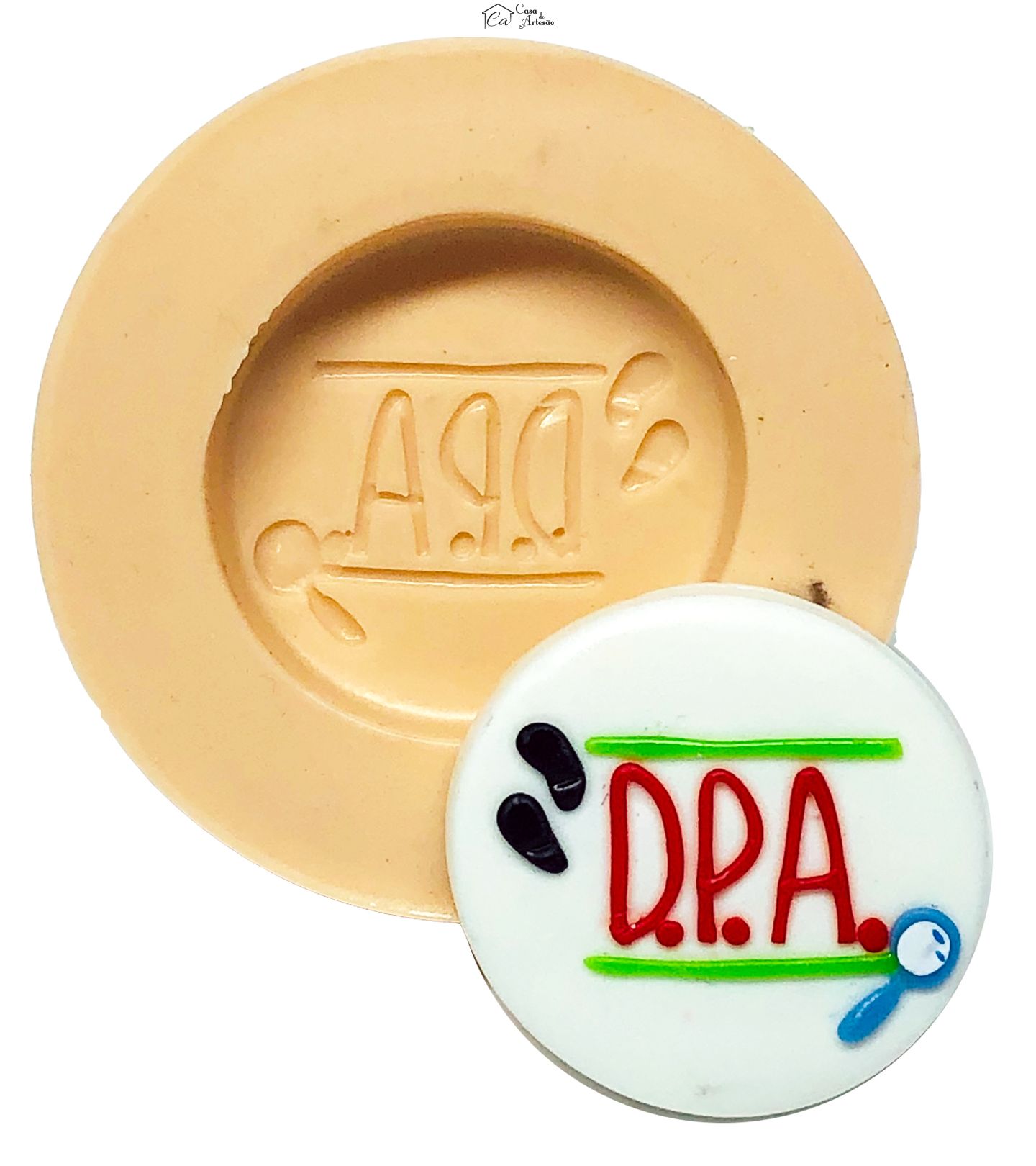 Molde de silicone - Detetive do Predio Azul - Logo - Pequeno - P671