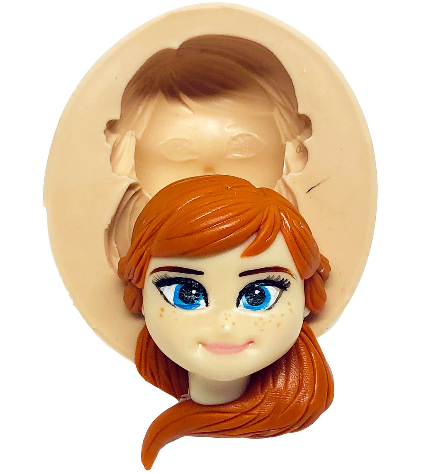 Molde de silicone - Frozen II - Rosto Anna - Grande - P731