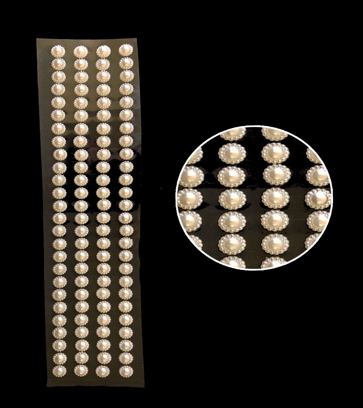 Adesivo - Cartela - 1/2 Perola Flor - 10 mm