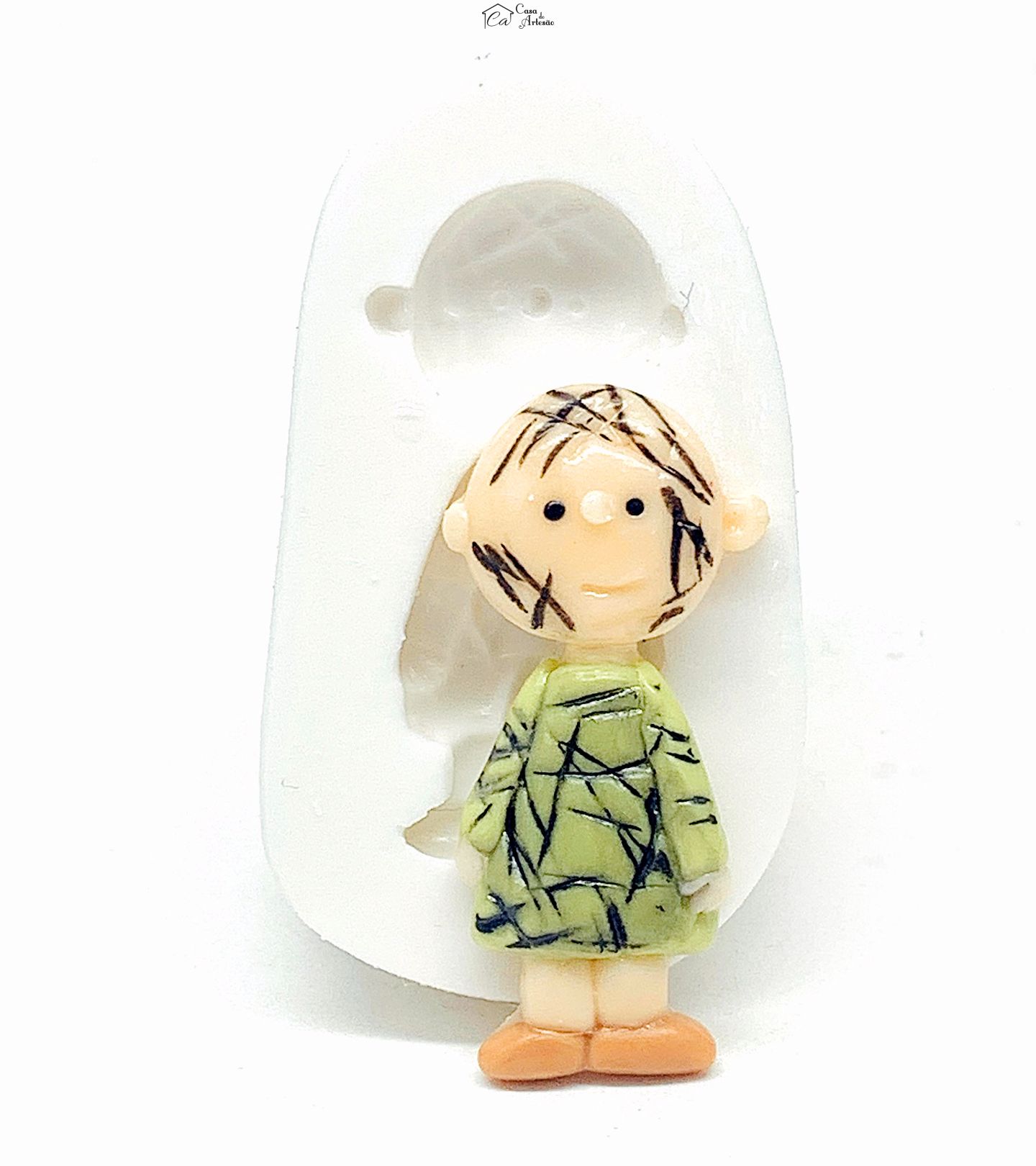 Molde de silicone - Turma do Snoopy - Charlie Brown Chiqueirinho - Pequeno - P1134