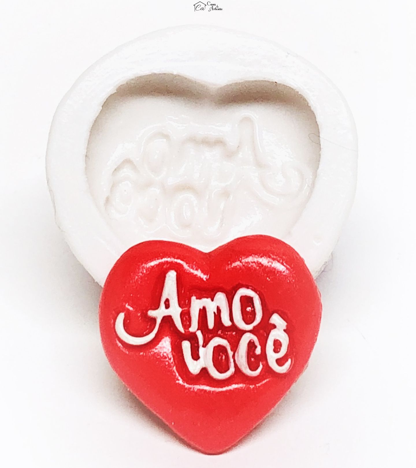 Molde de silicone - Coração Amo Você - P1087