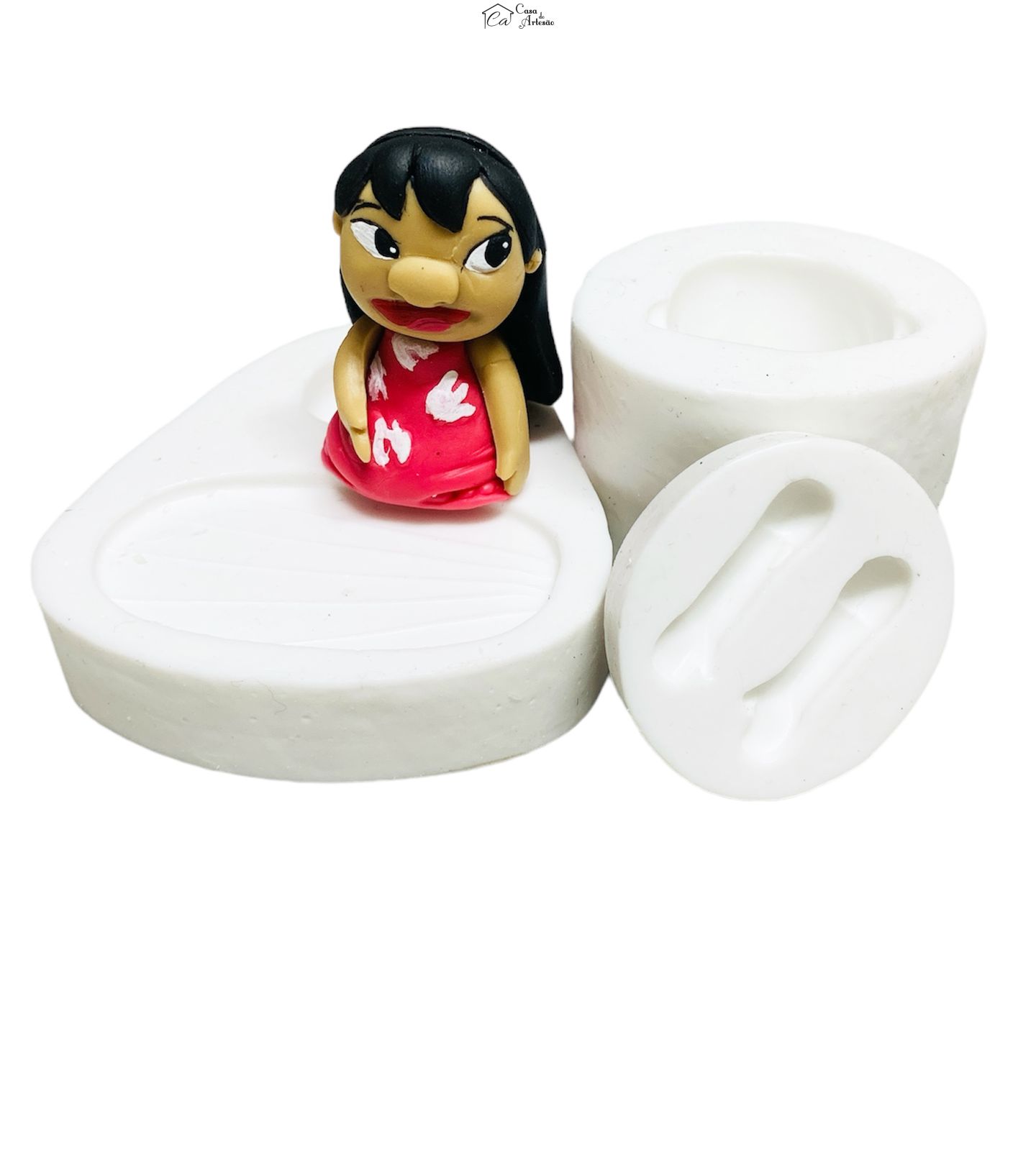 Molde de silicone - Lilo & Stitch - Lilo 3D - Grande - P1241/Ext