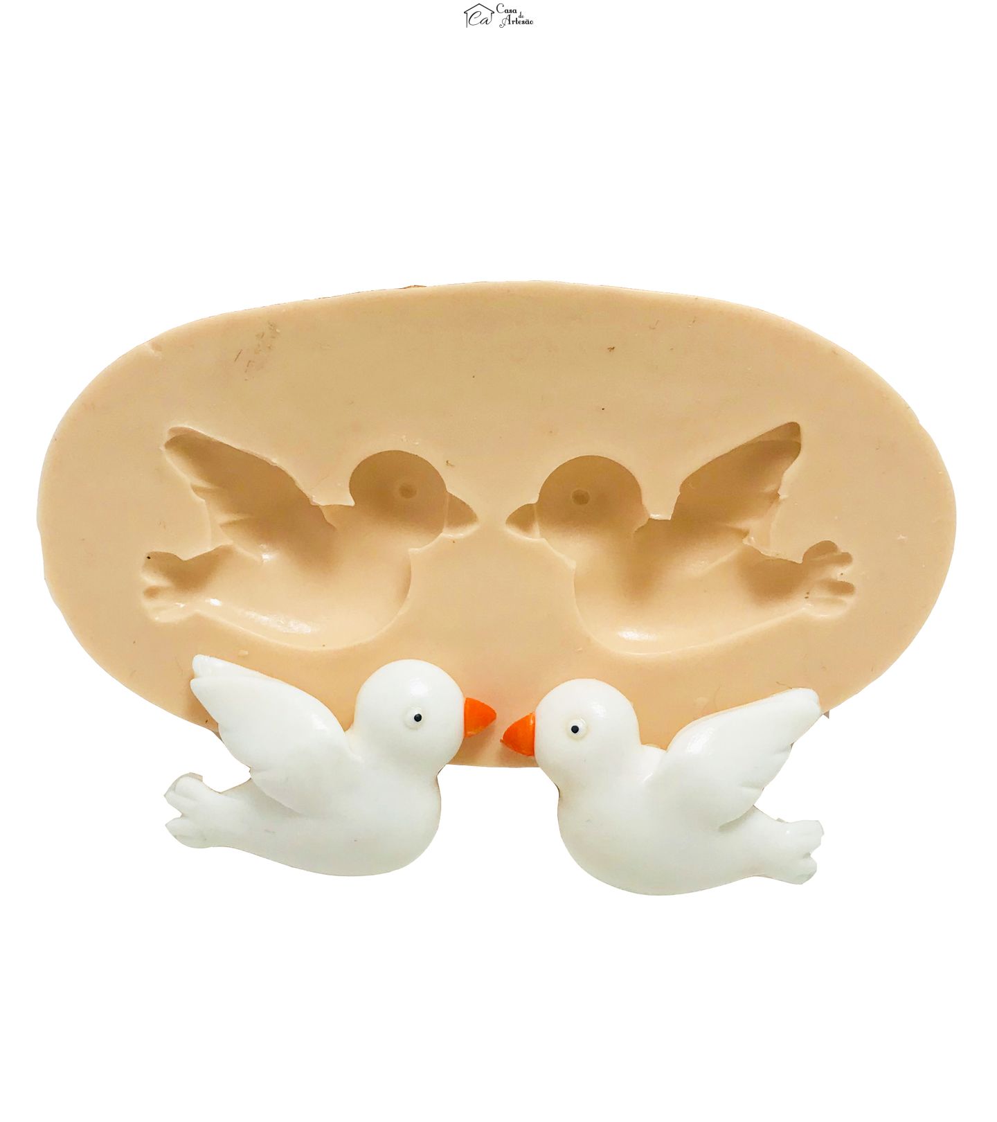 Molde de silicone - Pombinhos - Media - P414