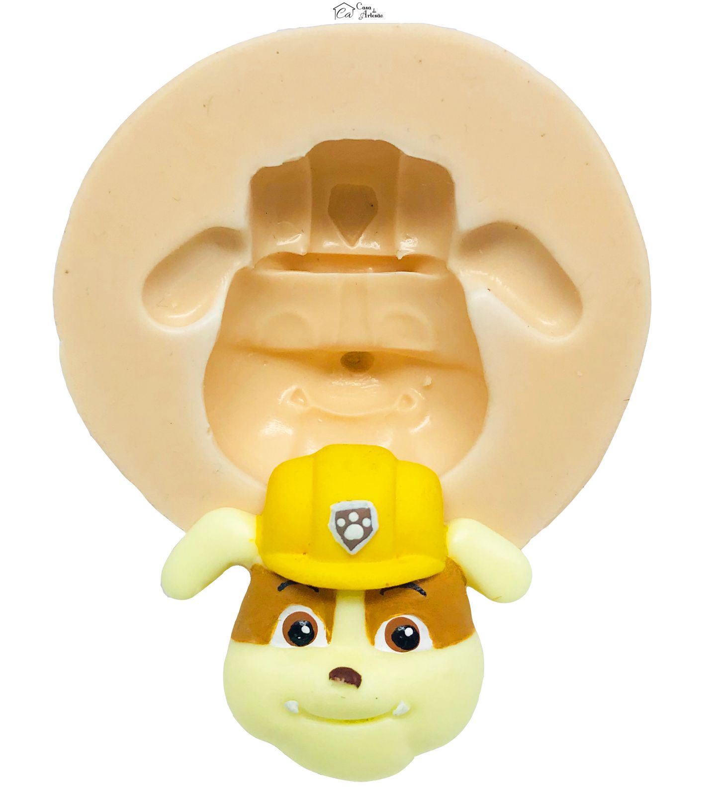 Molde de silicone - Patrulha Canina - Rosto Rubble - Medio - P264 / P284