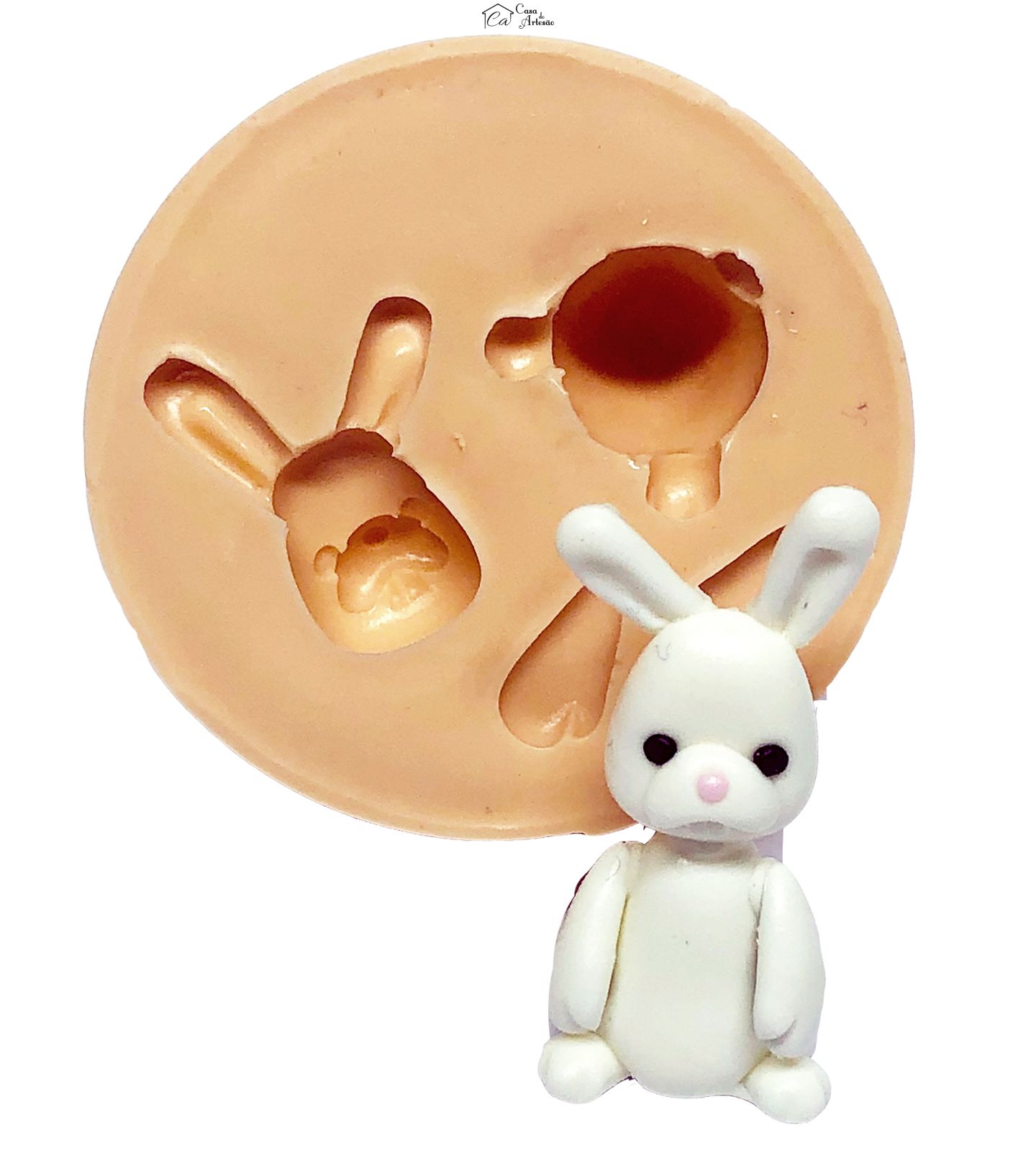 Molde de silicone - Coelho I - Tridimensional - Pequeno - P702