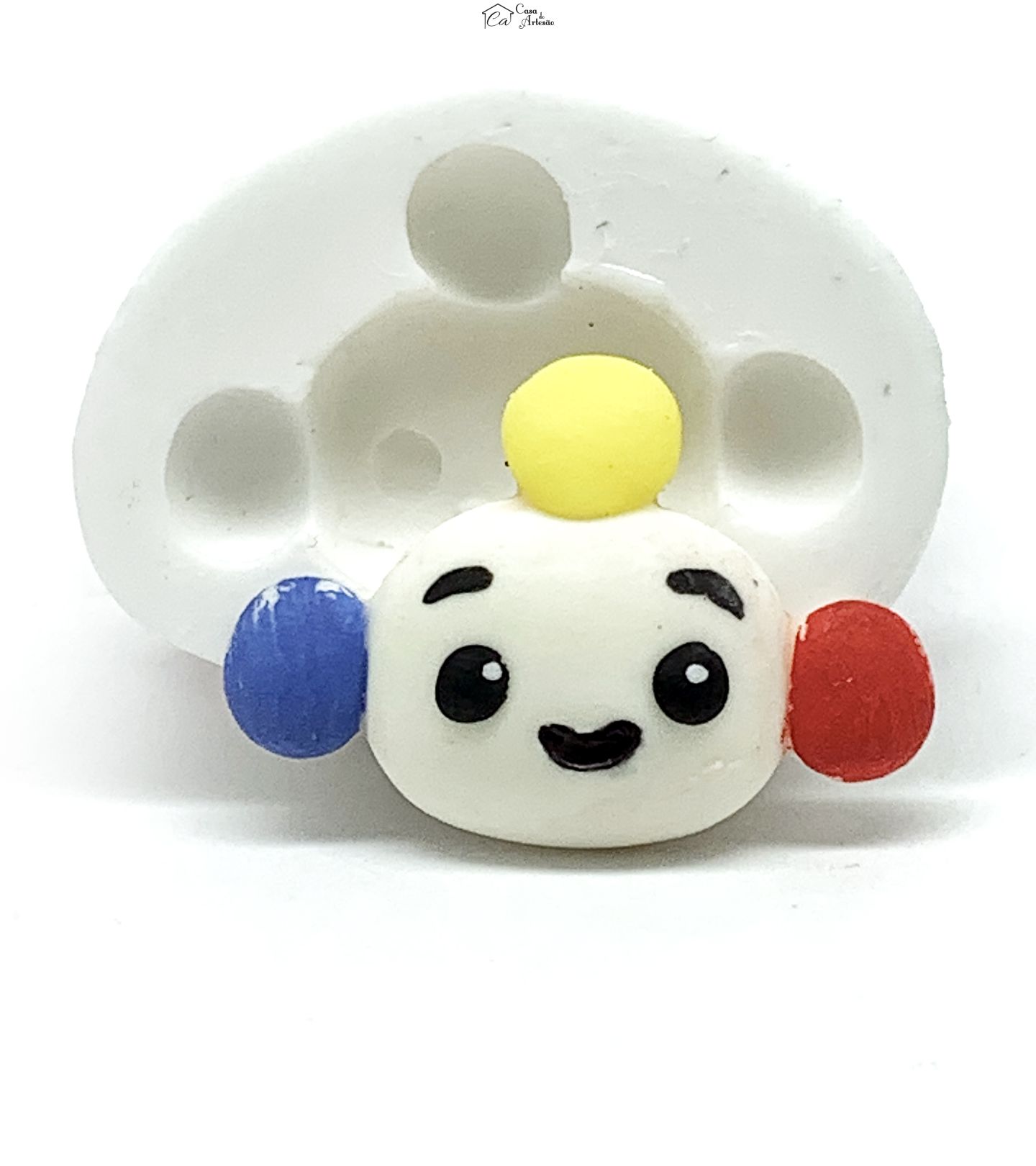 Molde de silicone - Vera e o Reino do Arco Iris - Rosto  Rei Arco Iris - Pequeno - P1196