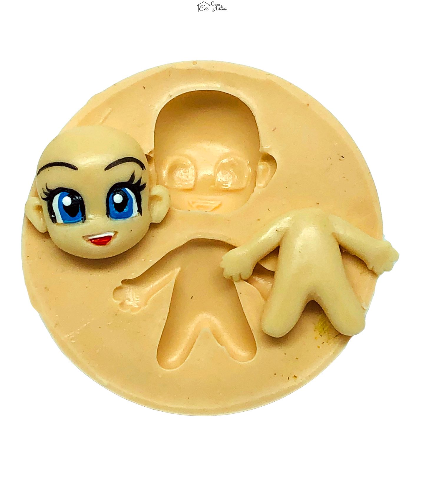 Molde de silicone - Boneca Chibi - Universal - Pequena - P763