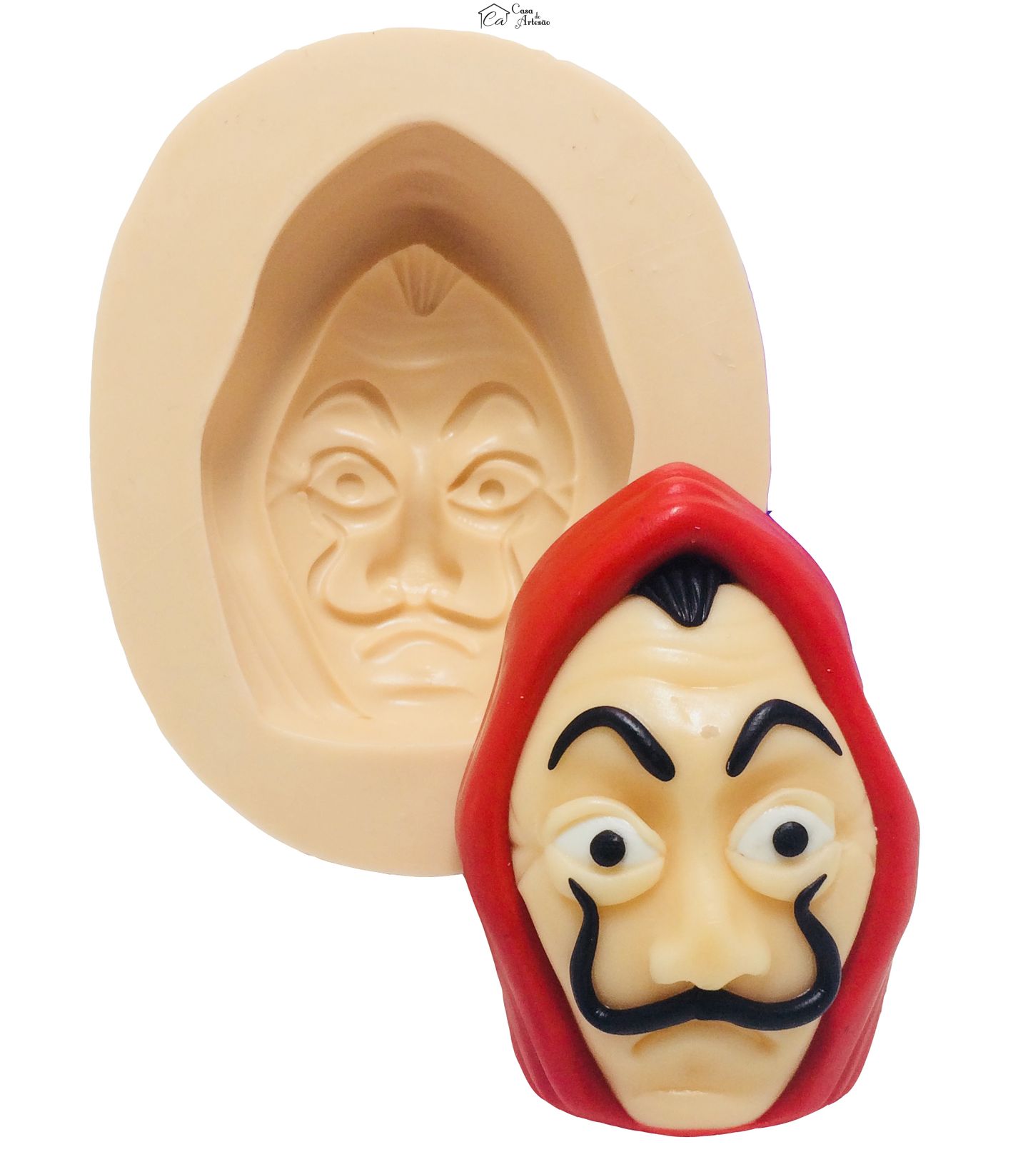 Molde de silicone - La Casa de Papel - Mascara - Grande - P404