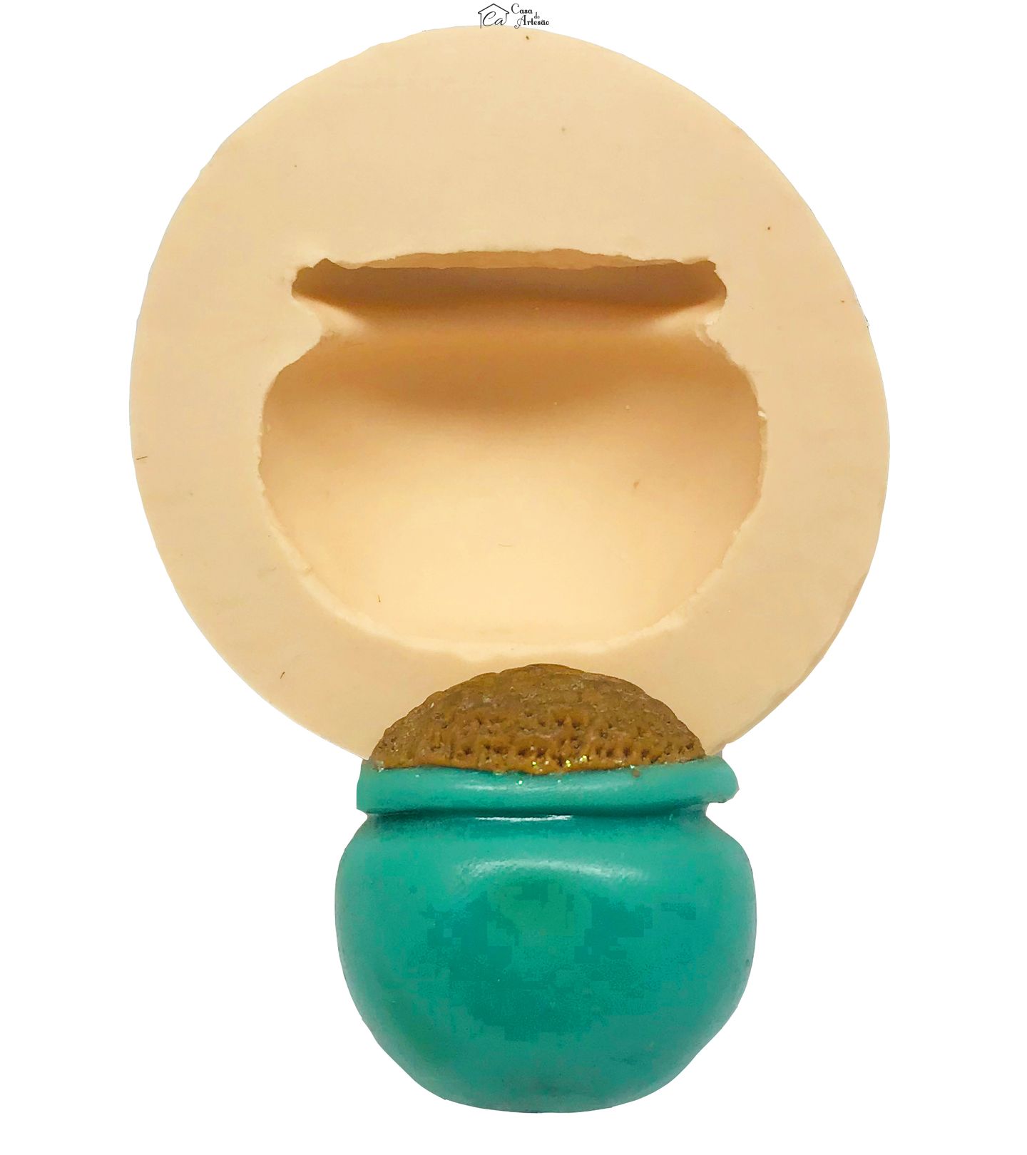 Molde de silicone - Vaso Arredondado