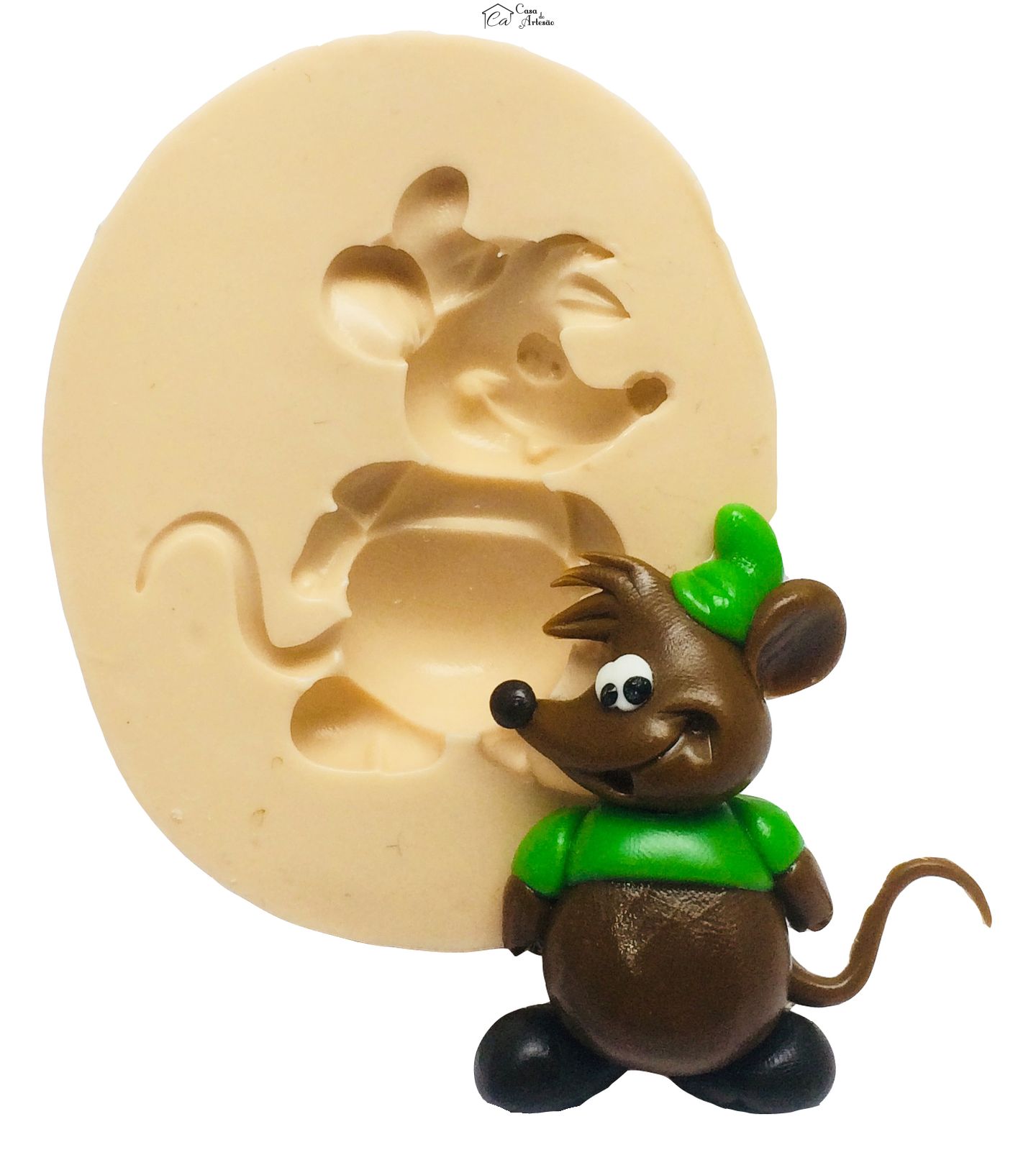 Molde de silicone - Cinderela - Rato Tata Pequeno - P301